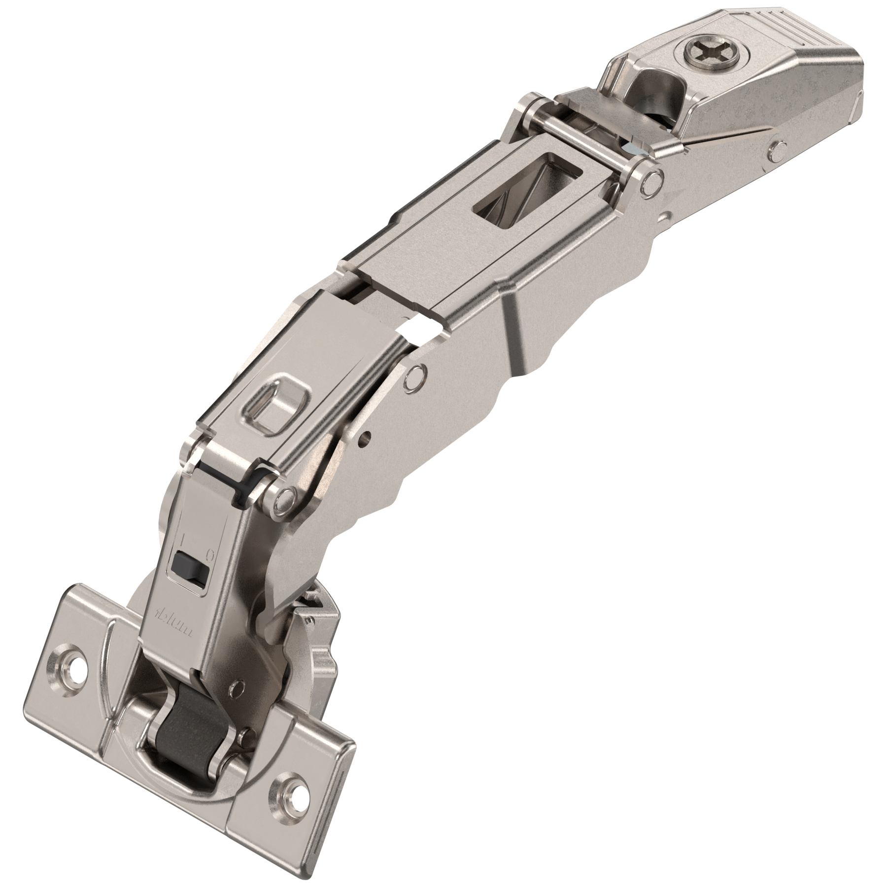 Blum Clip Top Hinge - 155° - Nil Protrusion - Screw-on Boss - Overlay - Unsprung - Nickel Plate