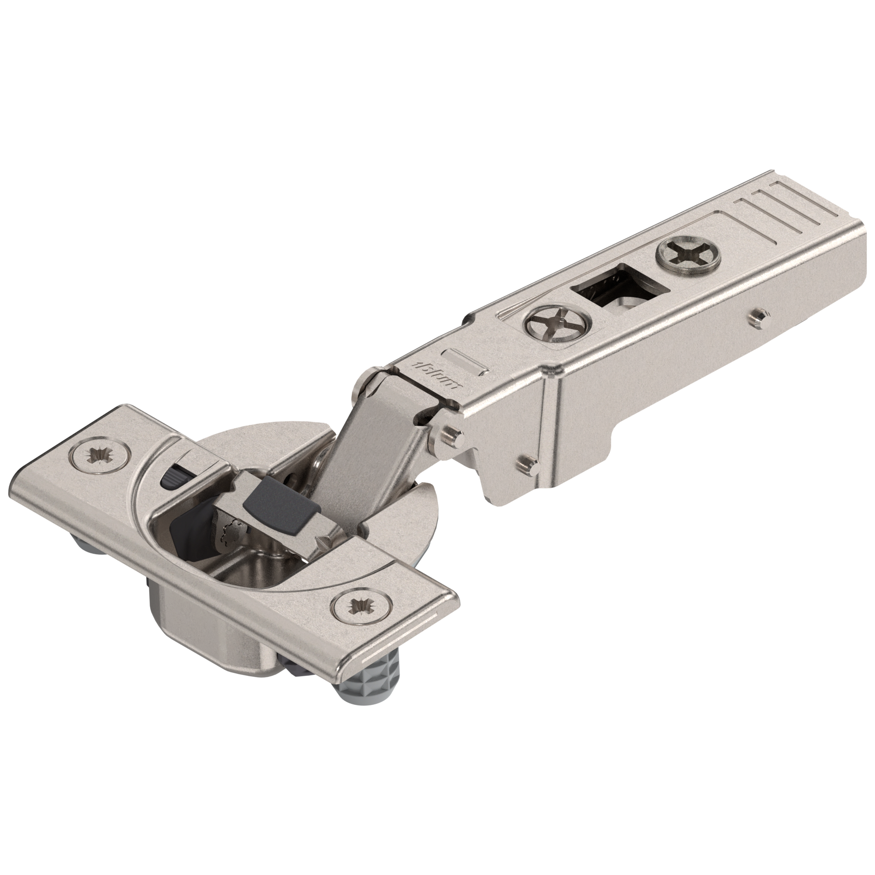 Clip Top 95° Profile/Thick Door Hinge Screw-on Boss - Overlay Application - Unsprung - Nickel Plate - Austrian