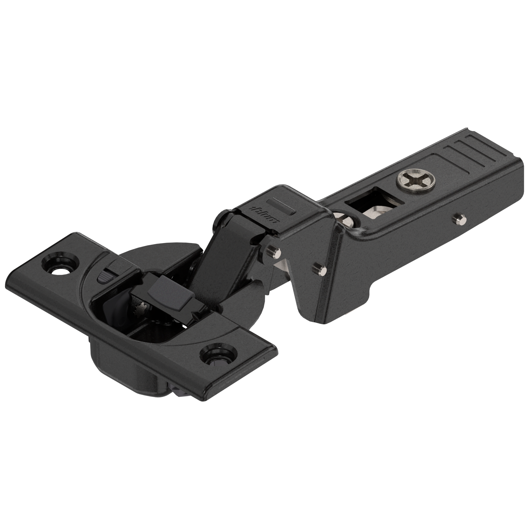 Clip Top 95° Profile/Thick Door Hinge Screw-on Boss - Dual Application - Unsprung - Onyx Black - Austrian