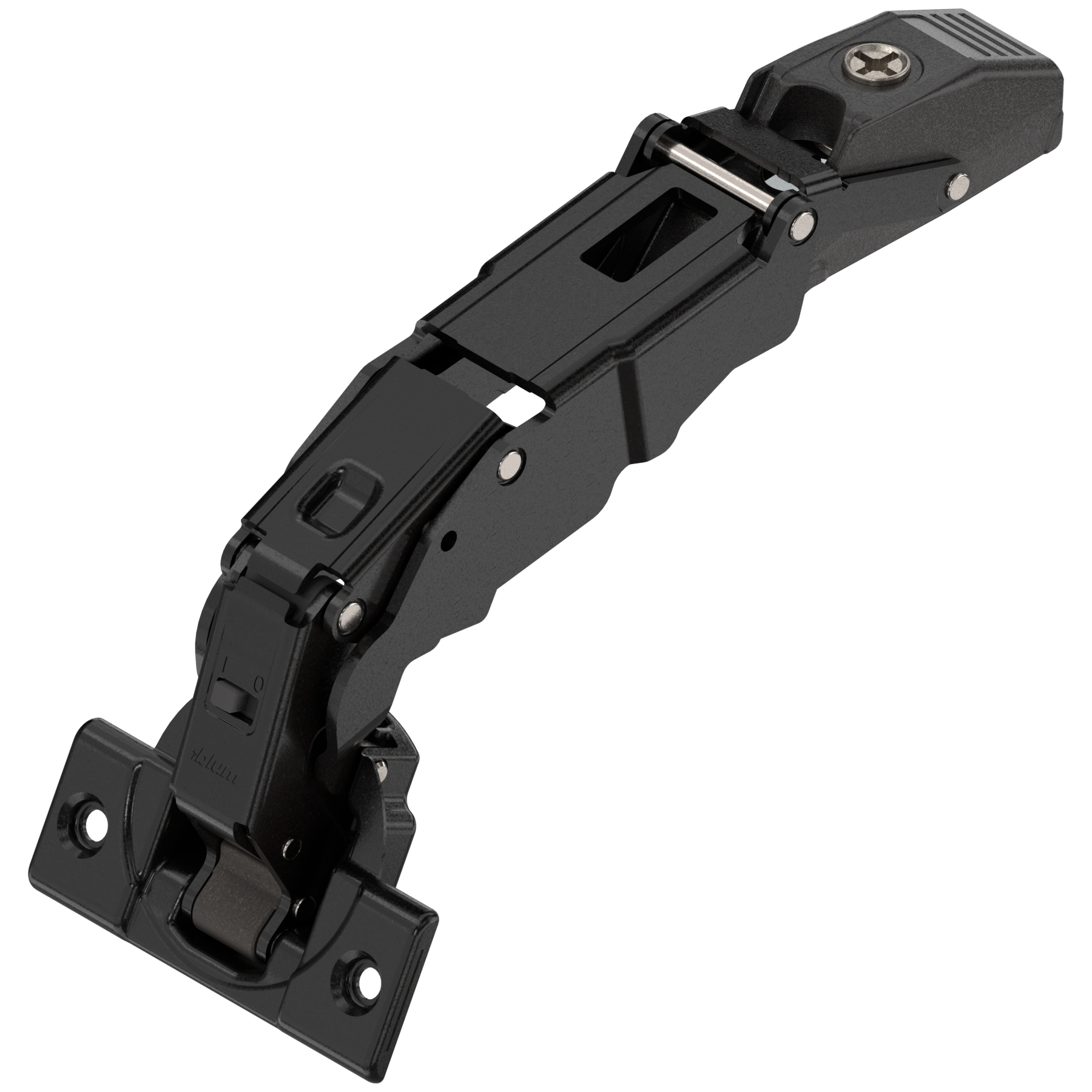 Blum Clip Top Hinge - 125° Nil Protrusion Overlay BLUMOTION Sprung - Onyx Black