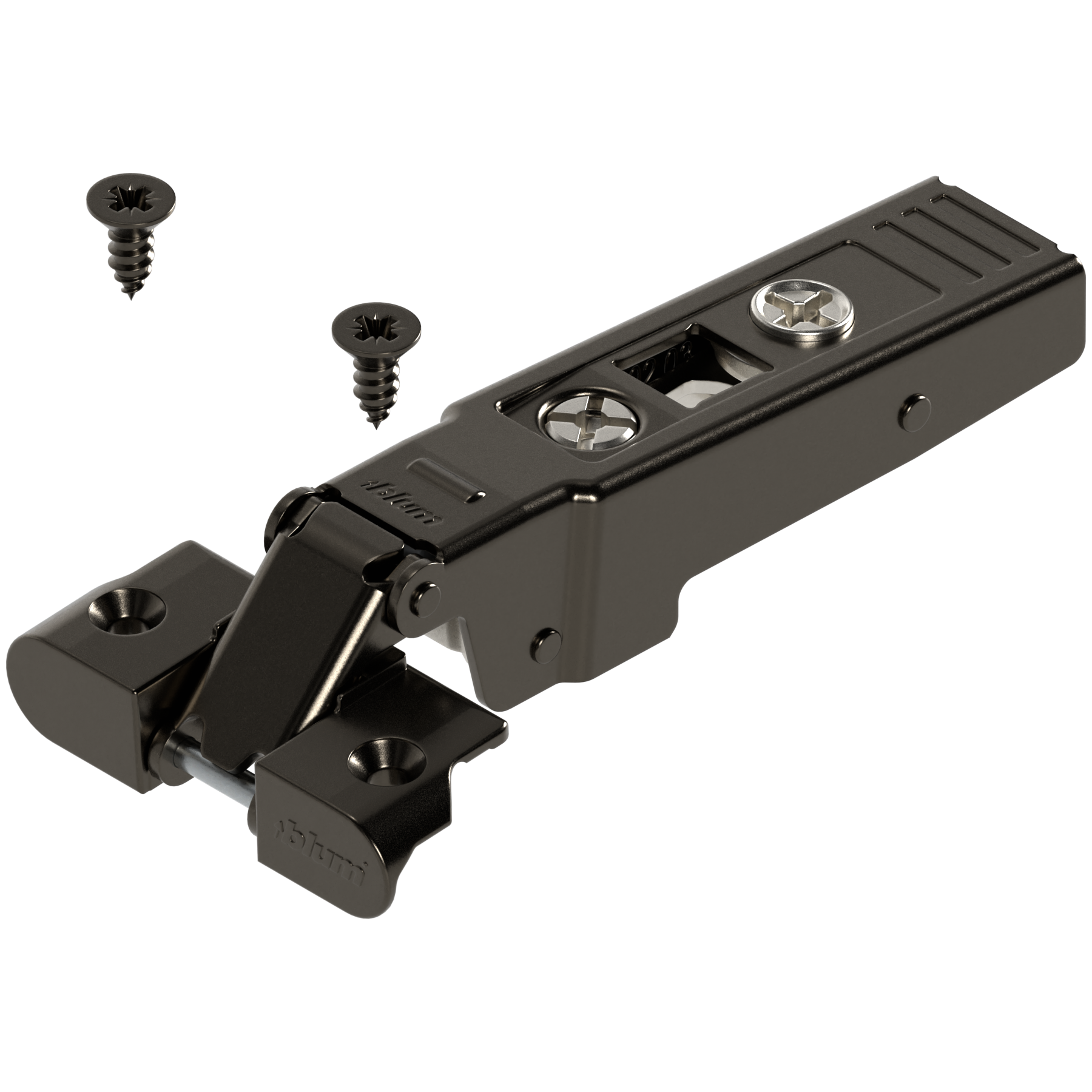 Blum Clip Top Hinge - 95° Aluminum Door Overlay Sprung - Onyx Black