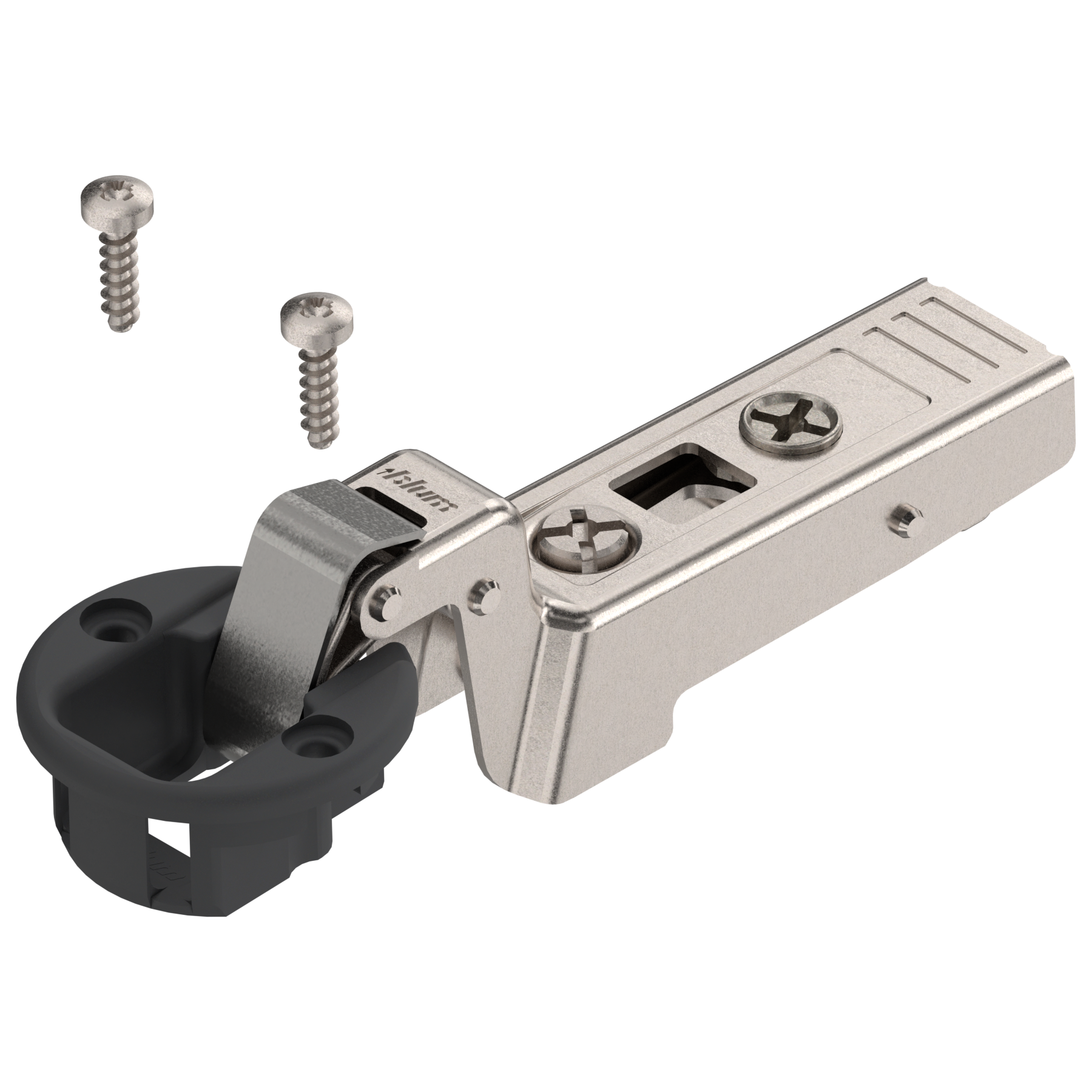 Blum Clip Top Hinge -  94 ° Glass Door Inset Sprung - Black/Nickel