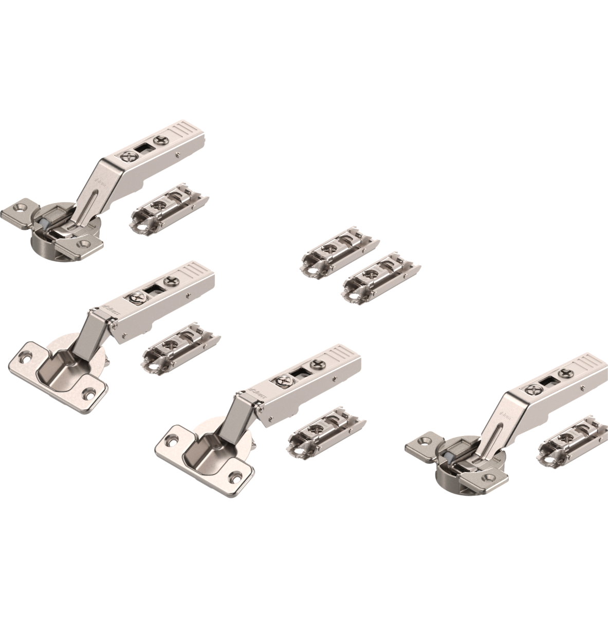 Blum Aventos Clip Top Centre Hinge Set  -  134° Unsprung for Wooden Fronts & Wide Aluminium Frames