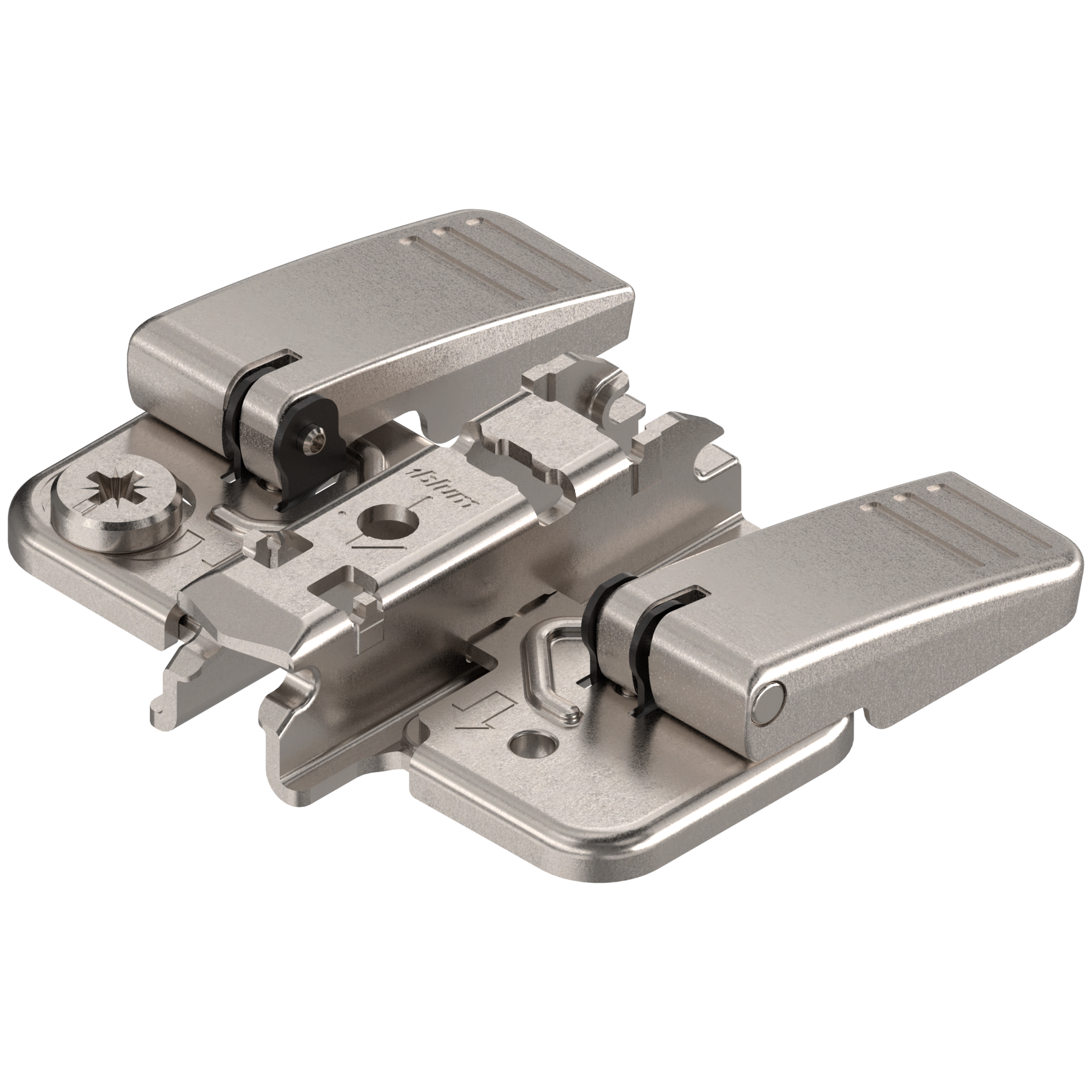 Blum Clip Top Mounting Plate - Cruciform Cam Inserta - Nickel