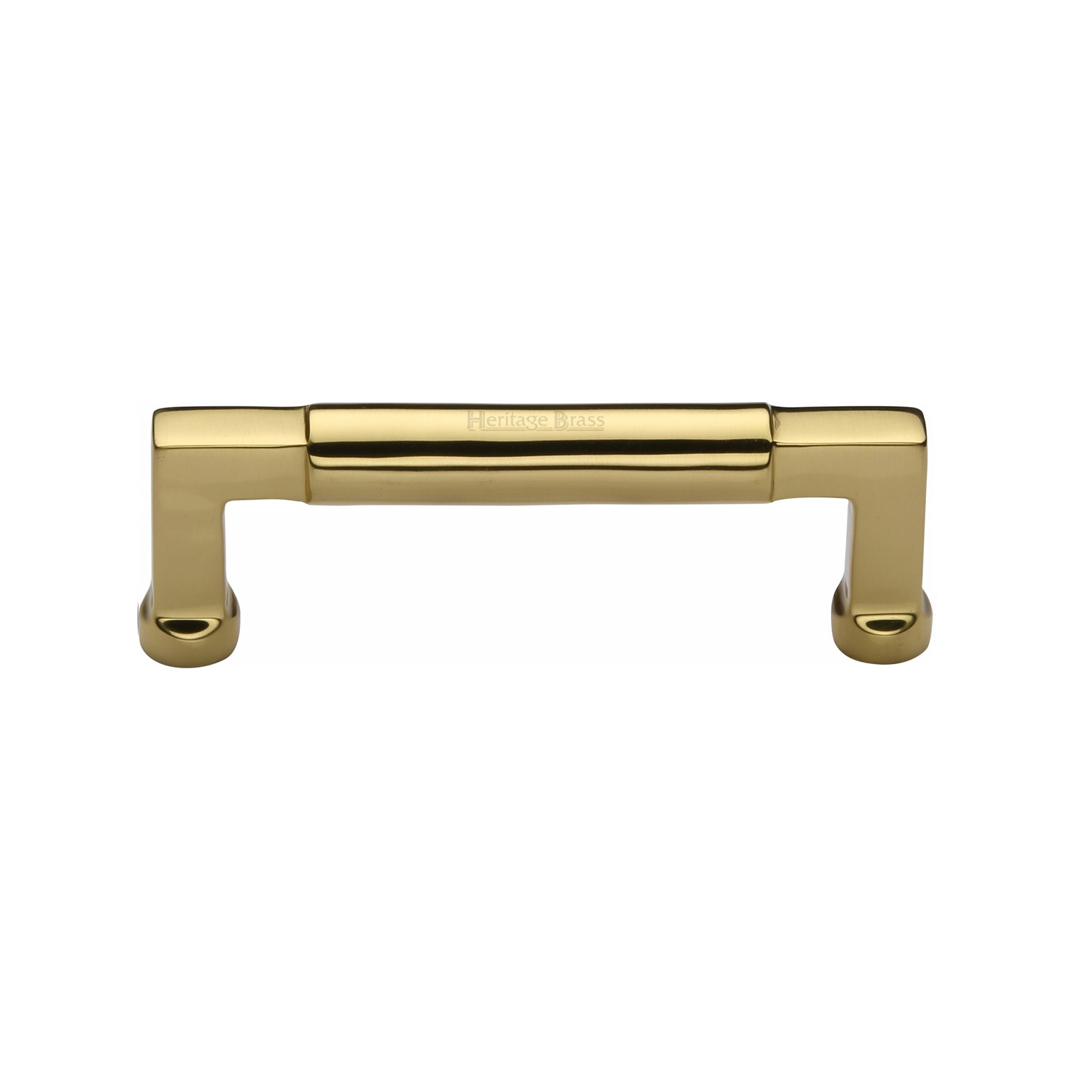 Heritage Brass Cabinet Pull Bauhaus Design 101mm c/c