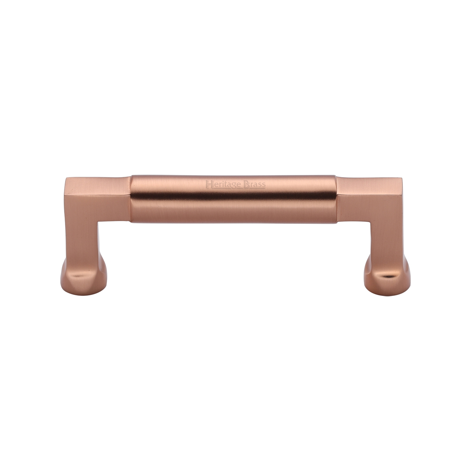 Heritage Brass Cabinet Pull Bauhaus Design 101mm c/c