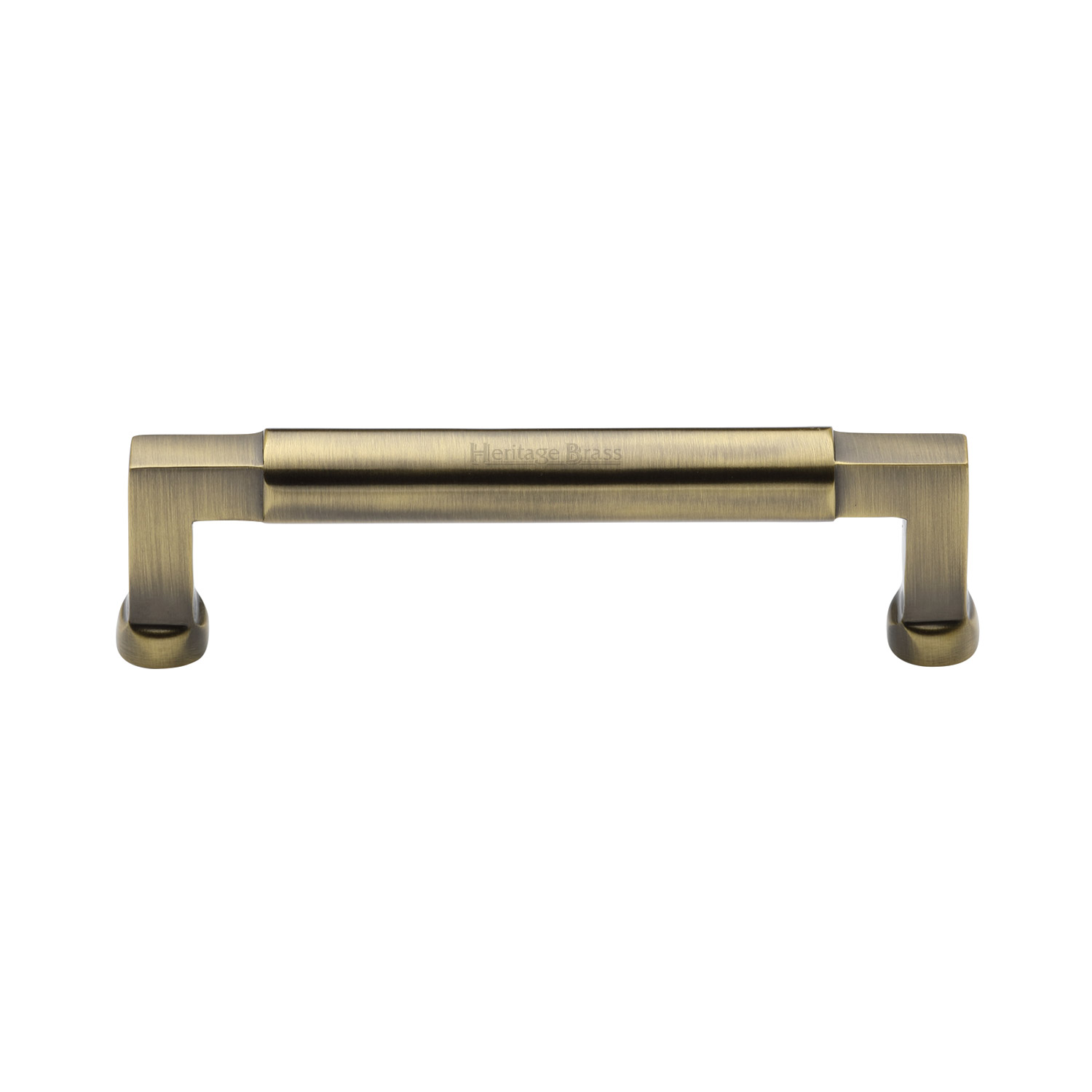 Heritage Brass Cabinet Pull Bauhaus Design 128mm c/c