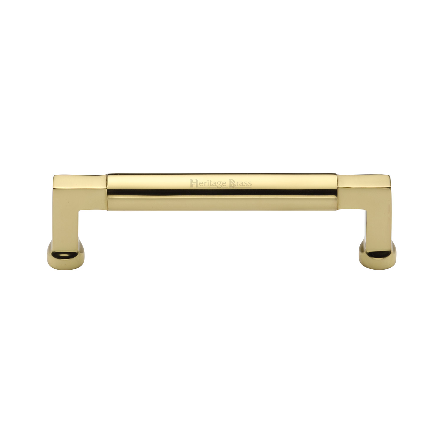 Heritage Brass Cabinet Pull Bauhaus Design 128mm c/c