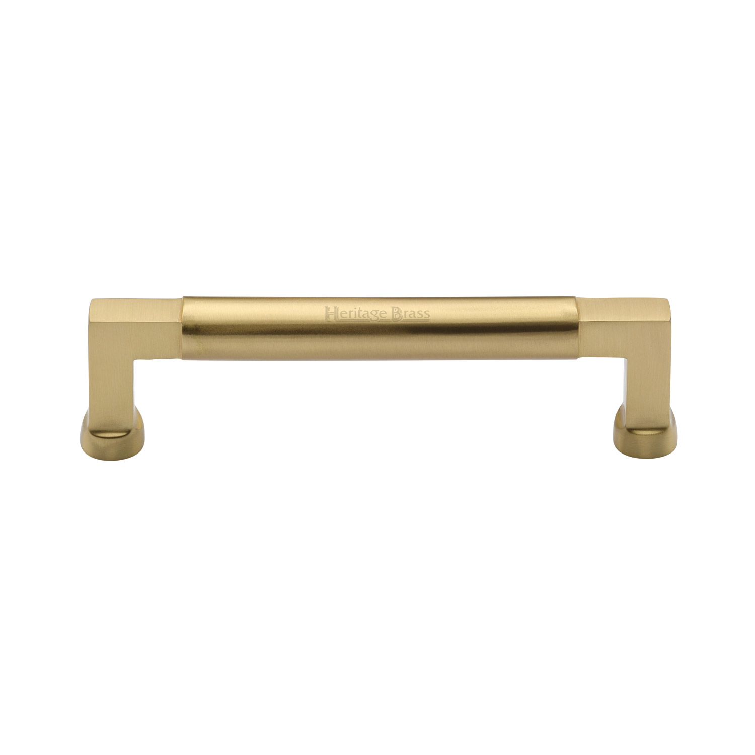 Heritage Brass Cabinet Pull Bauhaus Design 128mm c/c