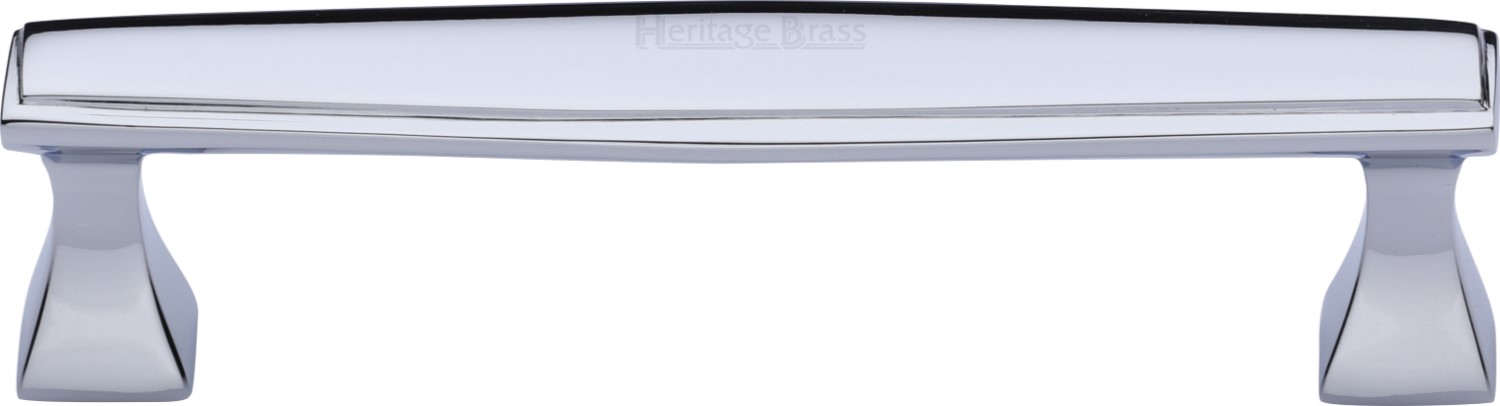 Heritage Brass Cabinet Pull Deco Design 128mm c/c