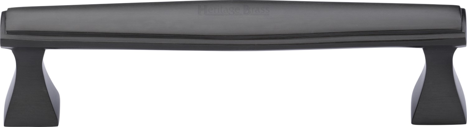 Heritage Brass Cabinet Pull Deco Design 128mm c/c