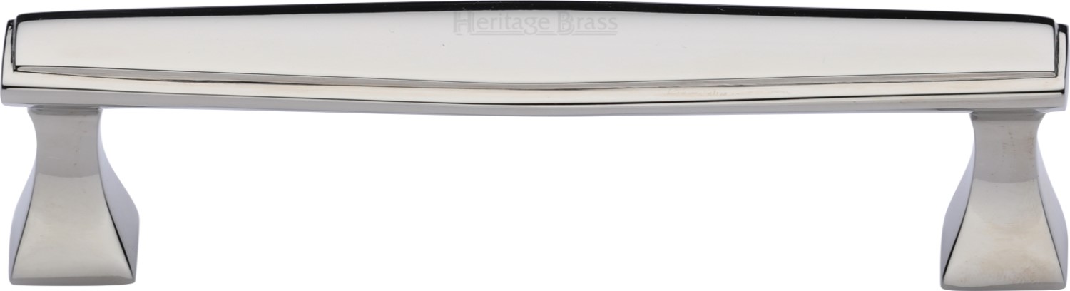 Heritage Brass Cabinet Pull Deco Design 128mm c/c