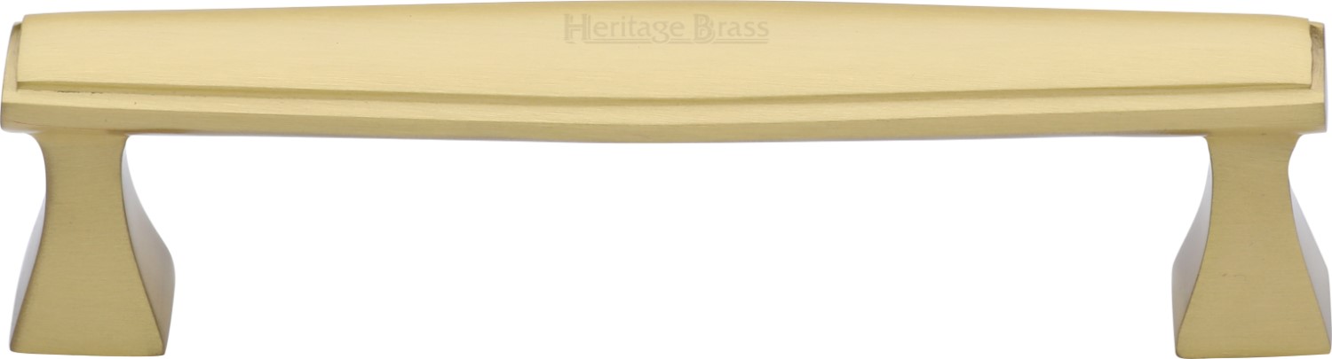 Heritage Brass Cabinet Pull Deco Design 128mm c/c