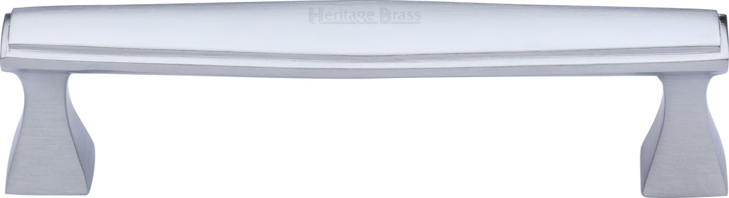 Heritage Brass Cabinet Pull Deco Design 128mm c/c