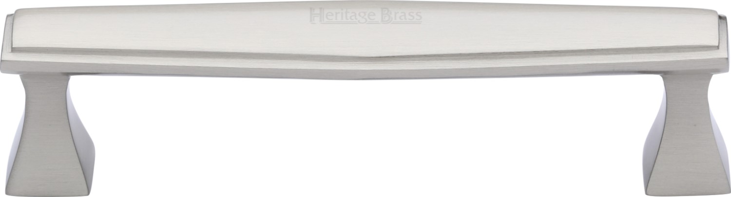 Heritage Brass Cabinet Pull Deco Design 128mm c/c