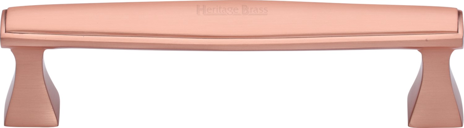 Heritage Brass Cabinet Pull Deco Design 128mm c/c
