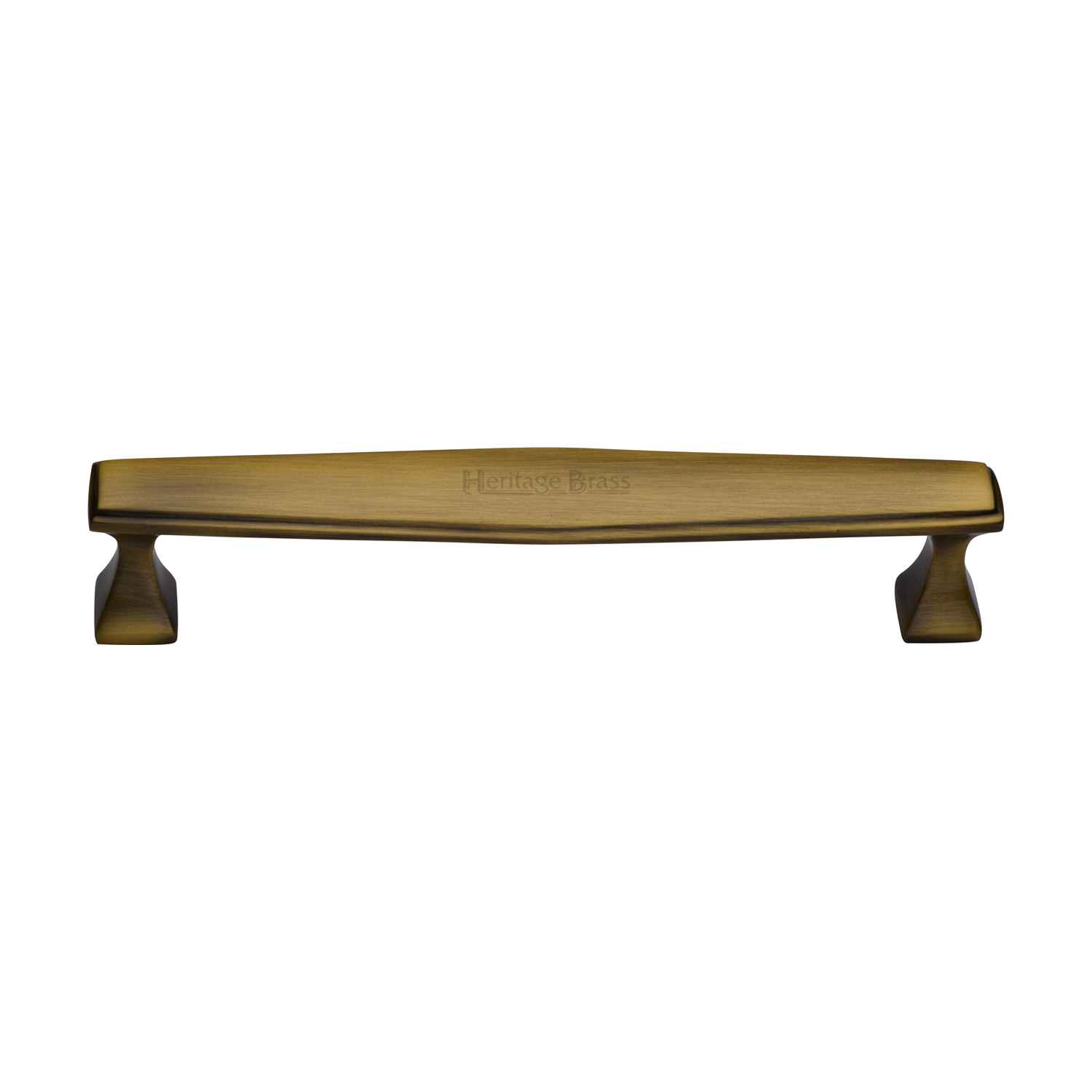 Heritage Brass Cabinet Pull Deco Design 160mm c/c
