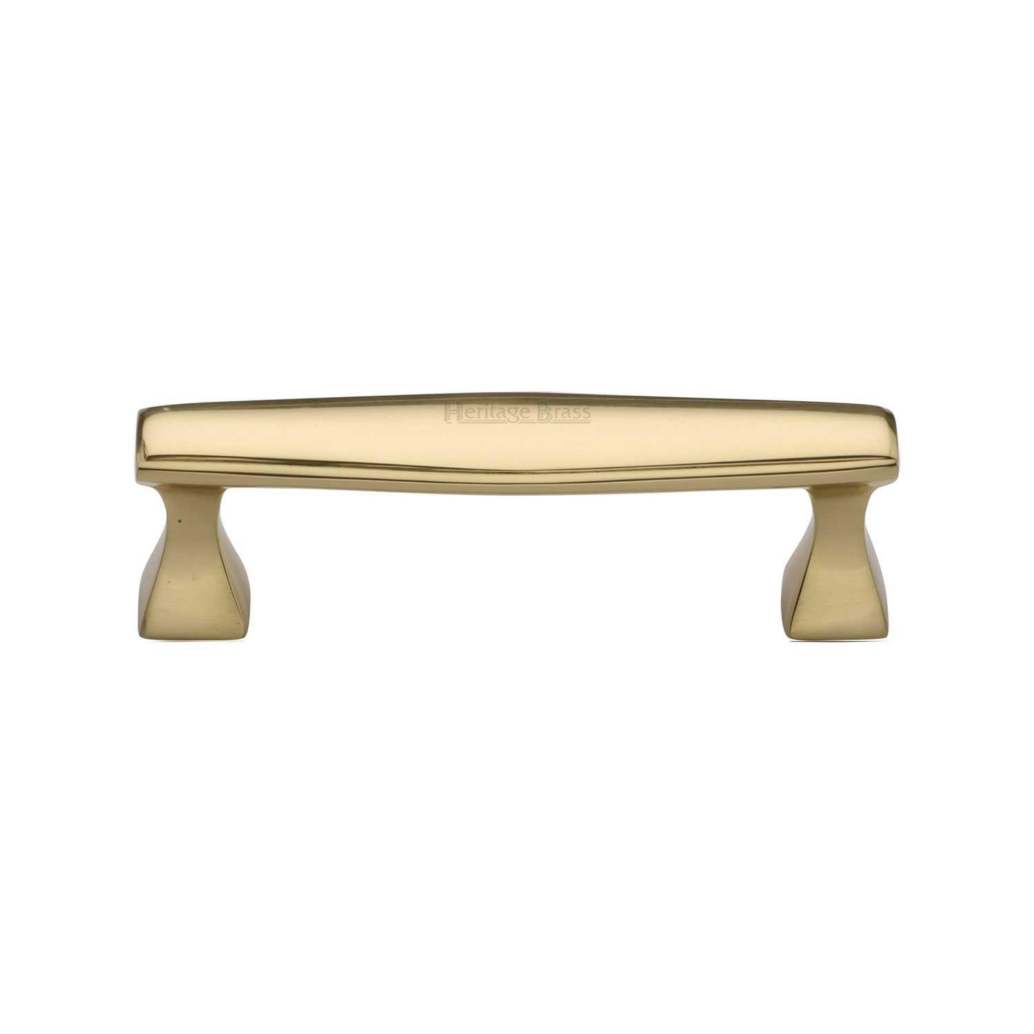 Heritage Brass Cabinet Pull Deco Design 96mm c/c
