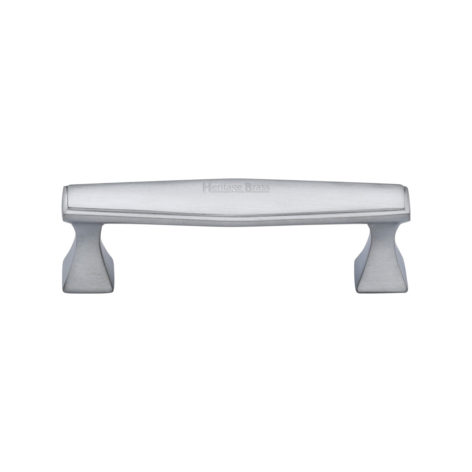 Heritage Brass Cabinet Pull Deco Design 96mm c/c