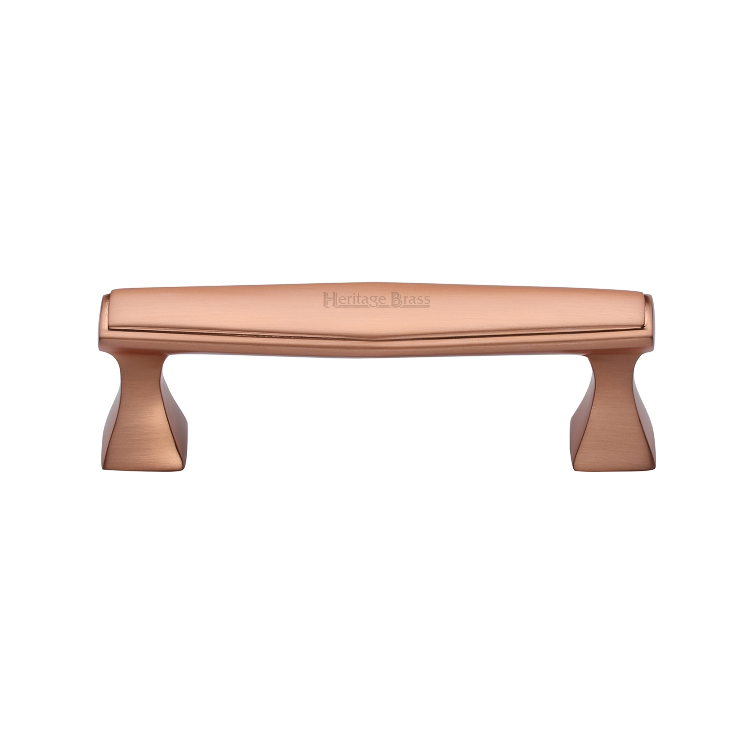 Heritage Brass Cabinet Pull Deco Design 96mm c/c