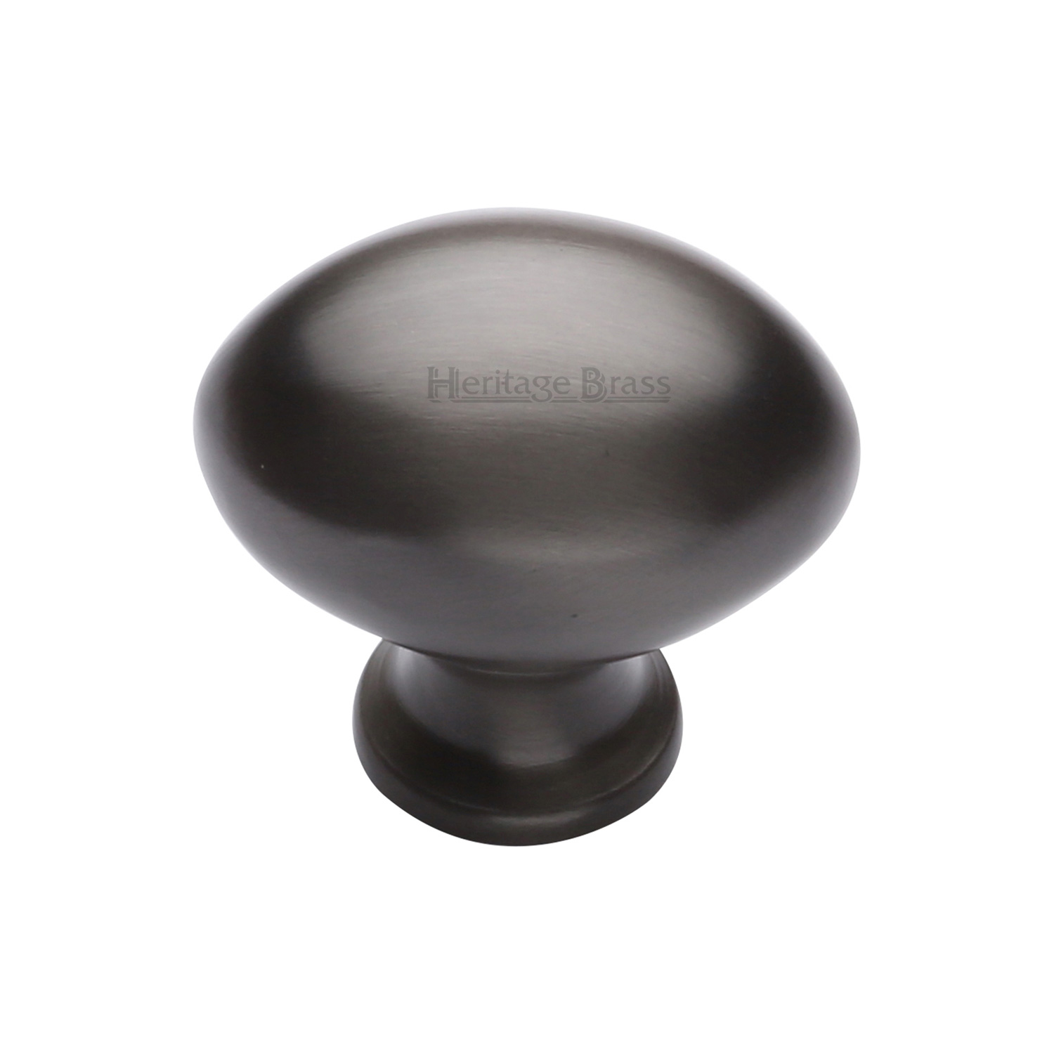 Heritage Brass Cabinet Knob Victorian Oval Design 32mm