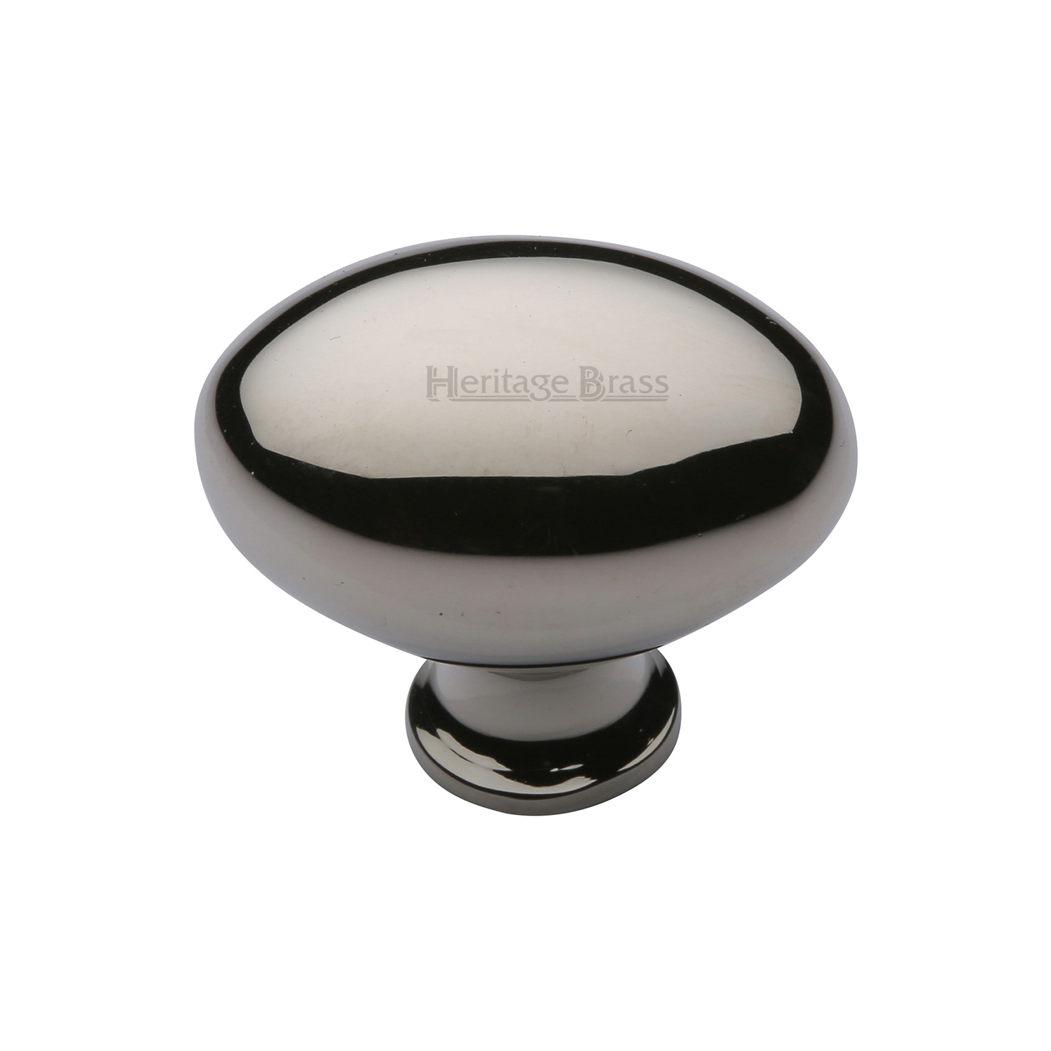 Heritage Brass Cabinet Knob Victorian Oval Design 32mm