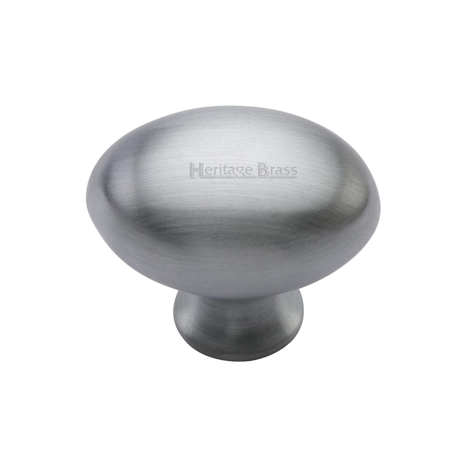Heritage Brass Cabinet Knob Victorian Oval Design 32mm