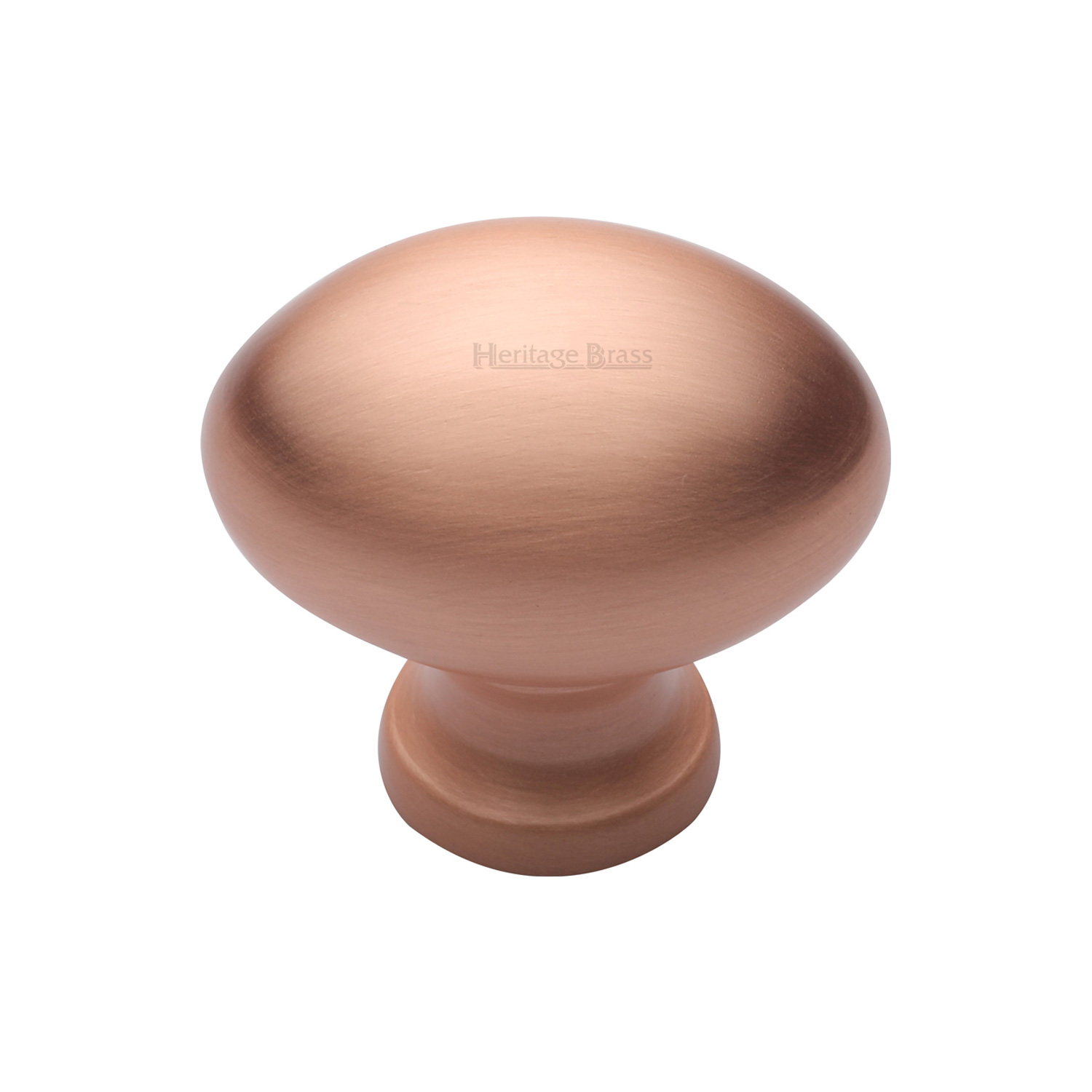 Heritage Brass Cabinet Knob Victorian Oval Design 32mm