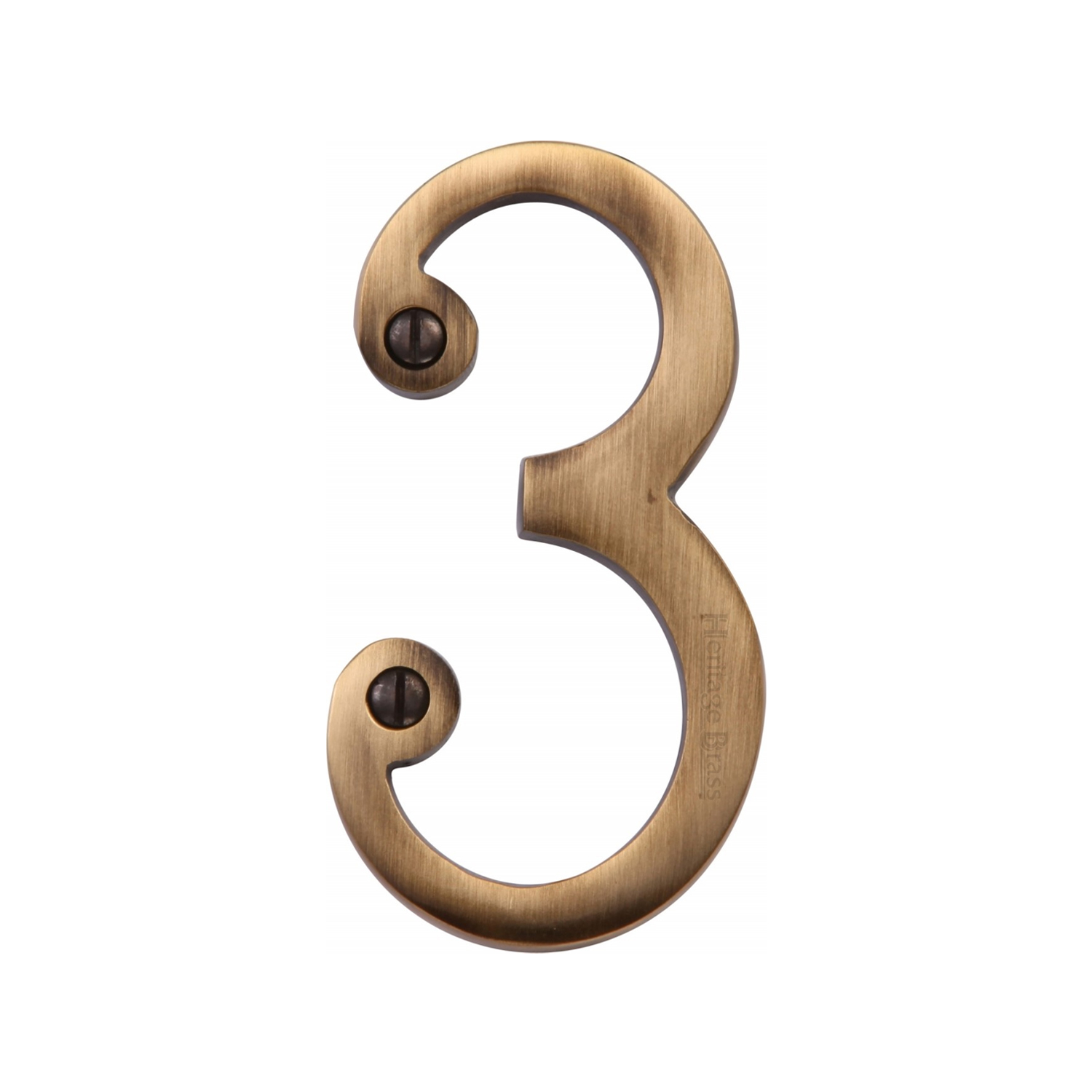 Heritage Brass Numeral 3 Face Fix 76mm (3")