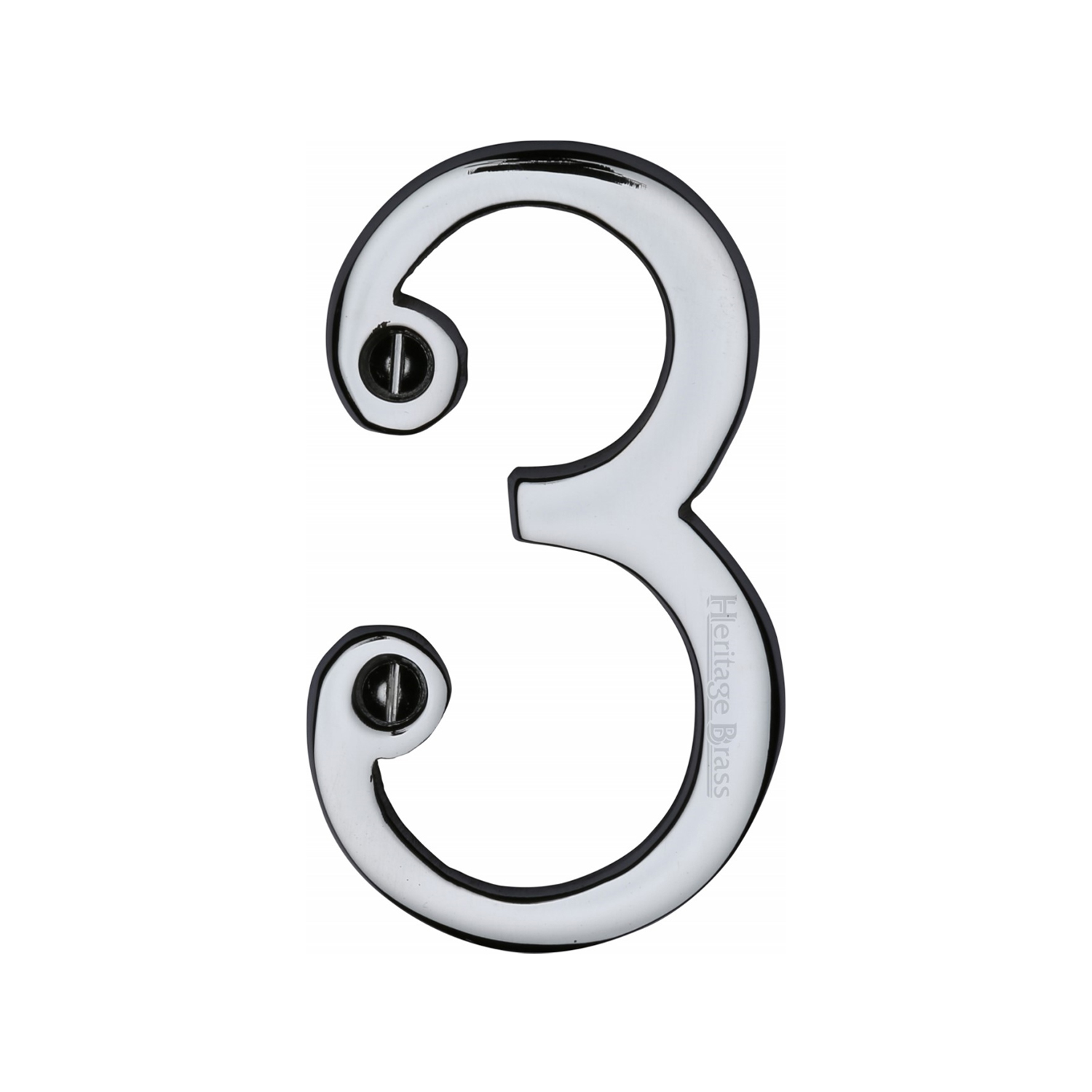 Heritage Brass Numeral 3 Face Fix 76mm (3")