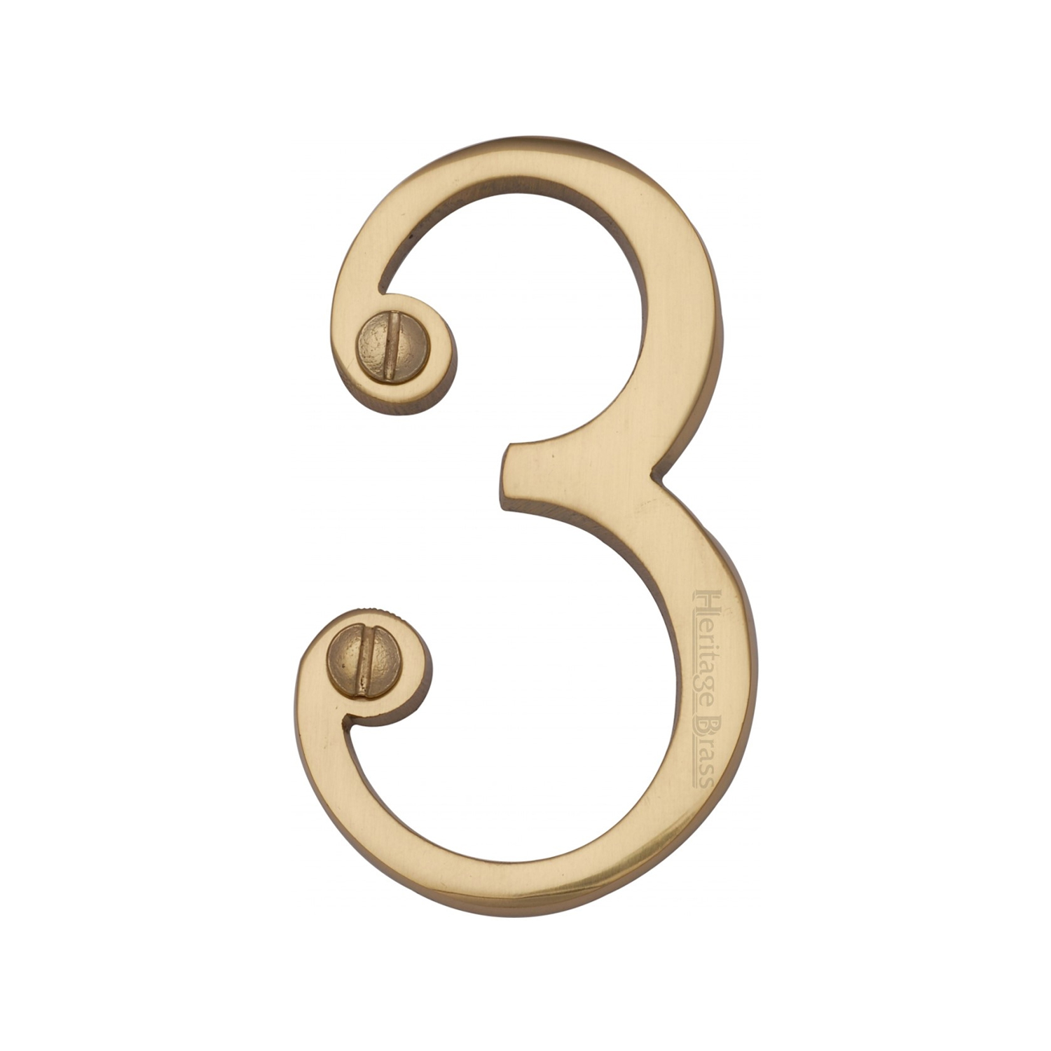 Heritage Brass Numeral 3 Face Fix 76mm (3")
