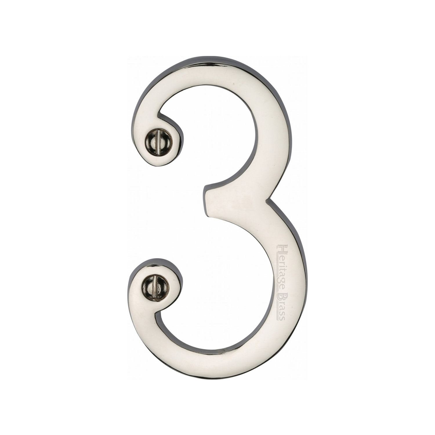 Heritage Brass Numeral 3 Face Fix 76mm (3")