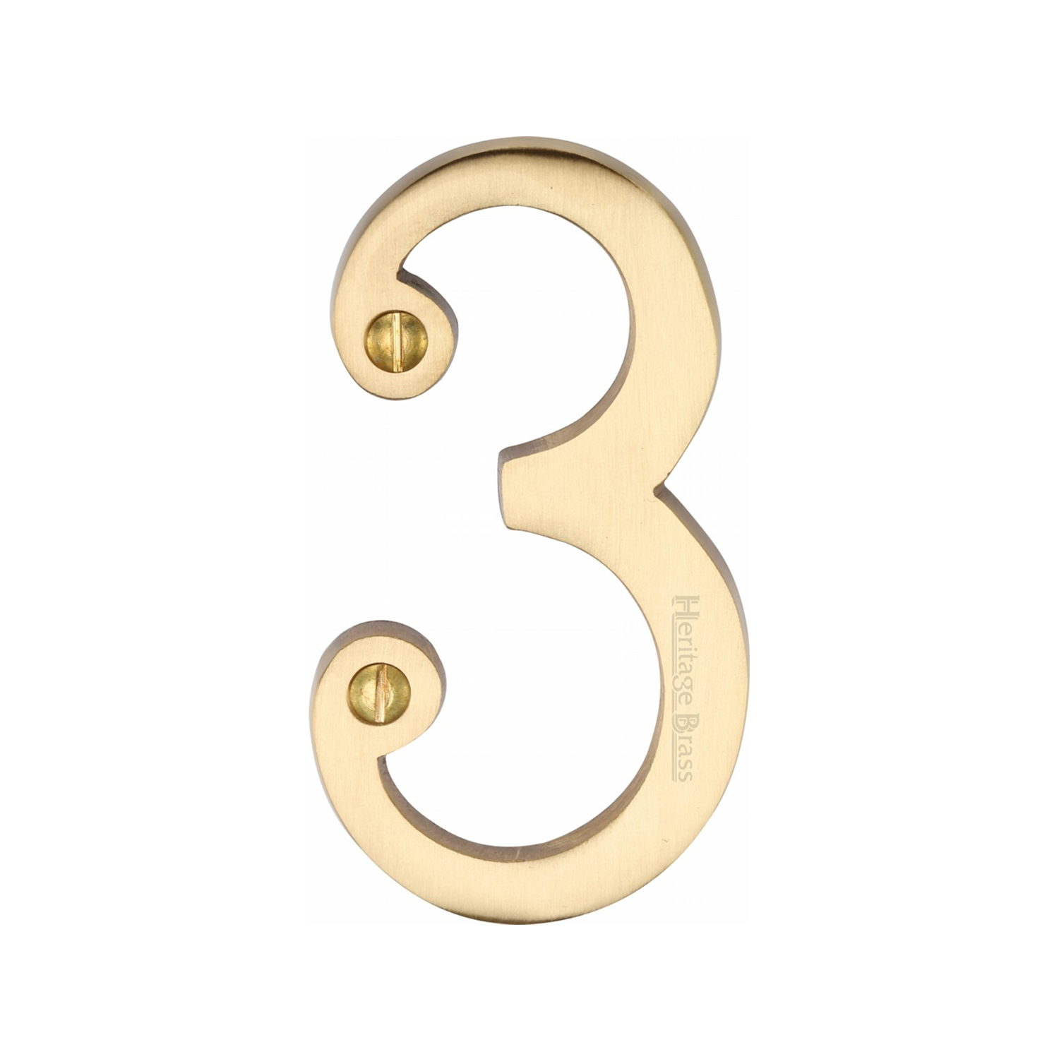 Heritage Brass Numeral 3 Face Fix 76mm (3")
