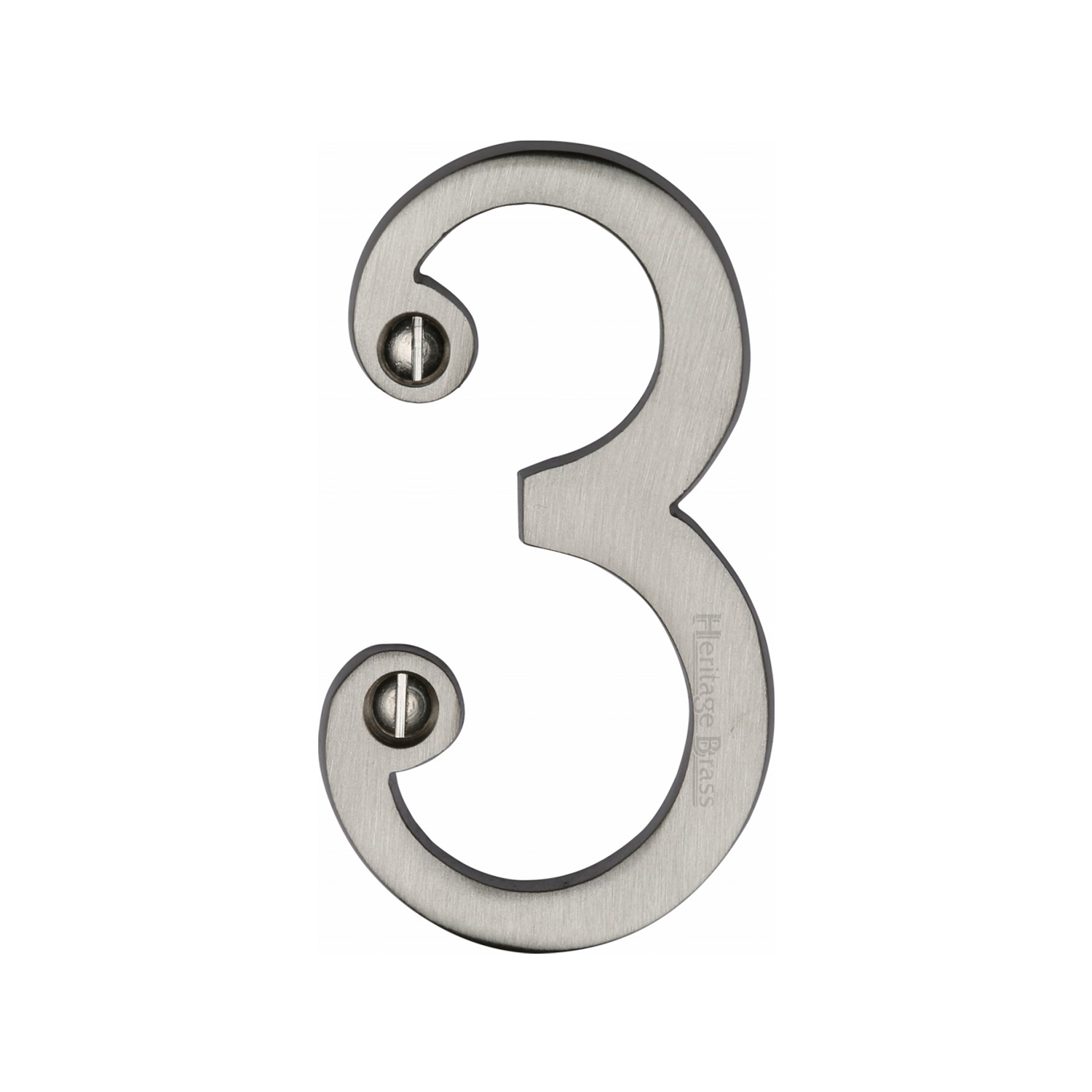 Heritage Brass Numeral 3 Face Fix 76mm (3")