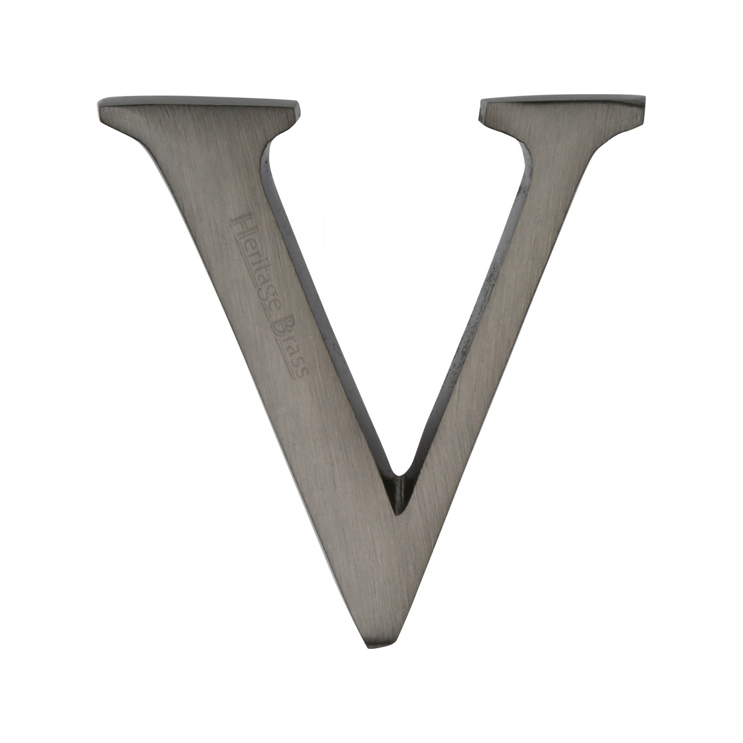 Heritage Brass Alphabet V Pin Fix 51mm (2")