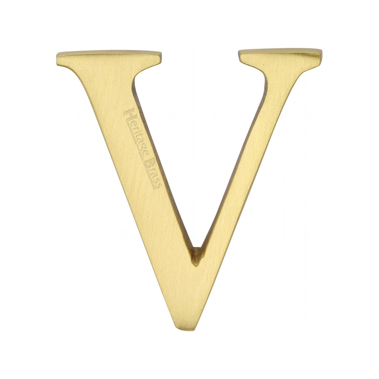 Heritage Brass Alphabet V Pin Fix 51mm (2")