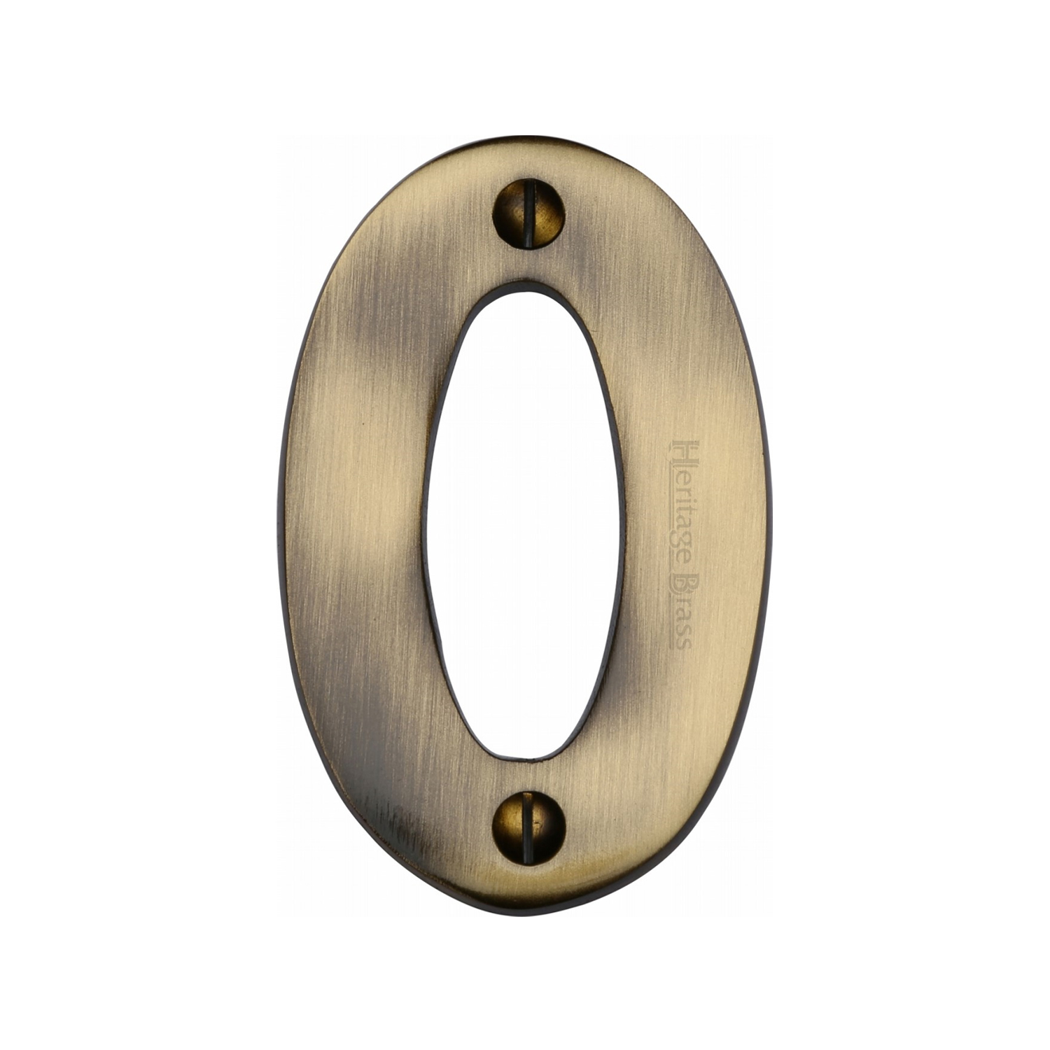 Heritage Brass Numeral 0 Face Fix 76mm (3")
