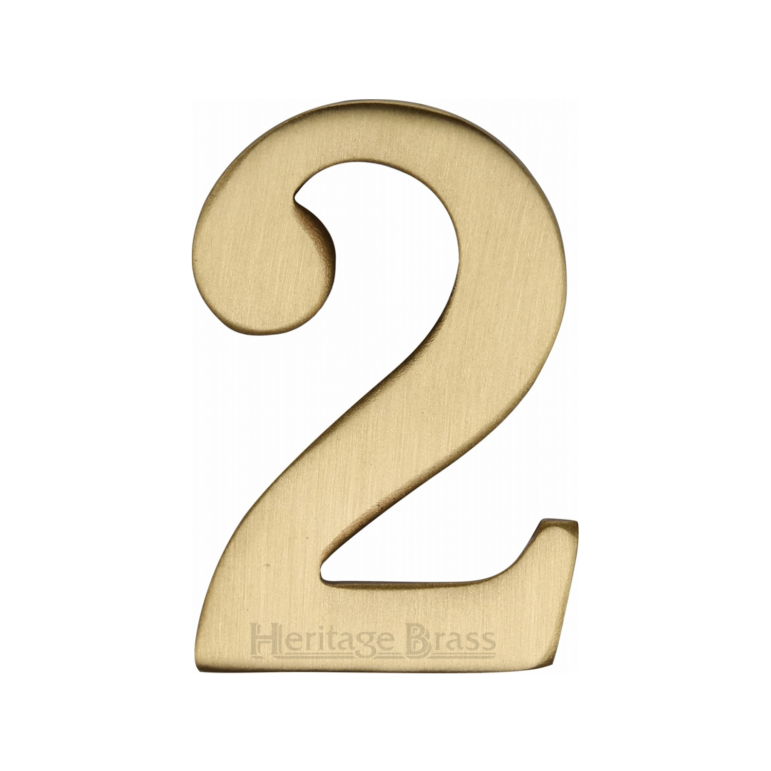 Heritage Brass Numeral 2 Self Adhesive 51mm (2")