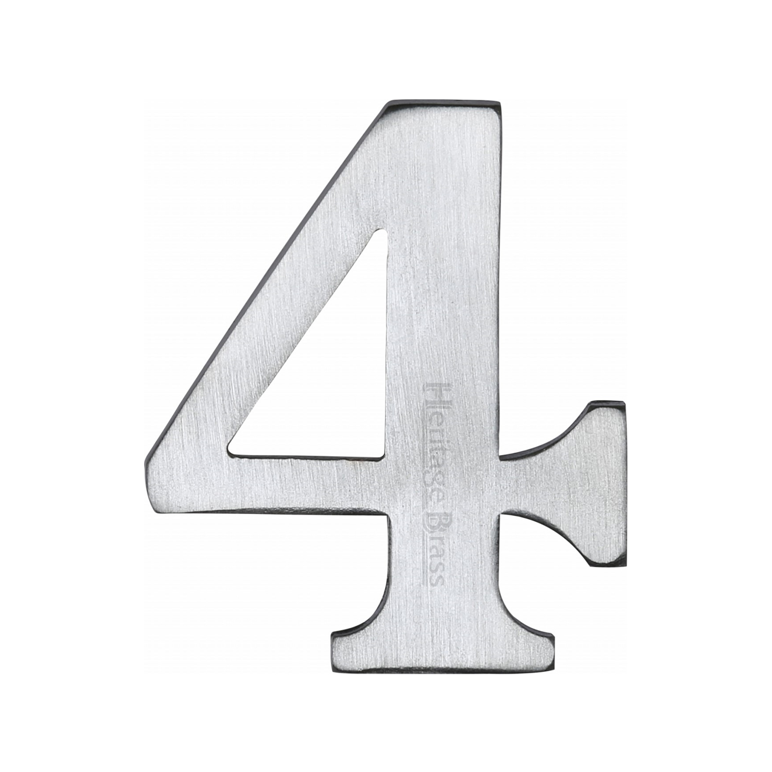 Heritage Brass Numeral 4 Self Adhesive 51mm (2")