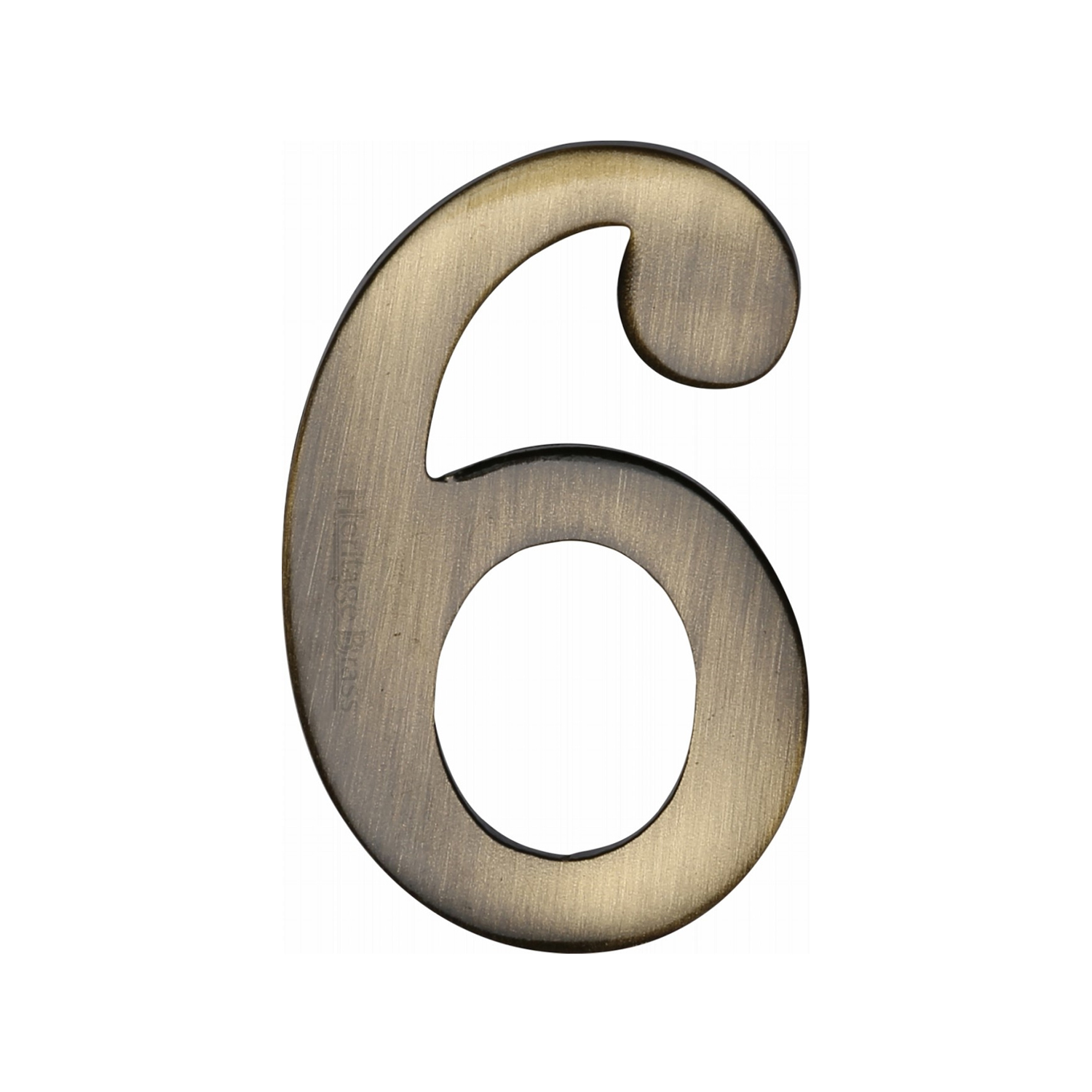Heritage Brass Numeral 6 Self Adhesive 51mm (2")