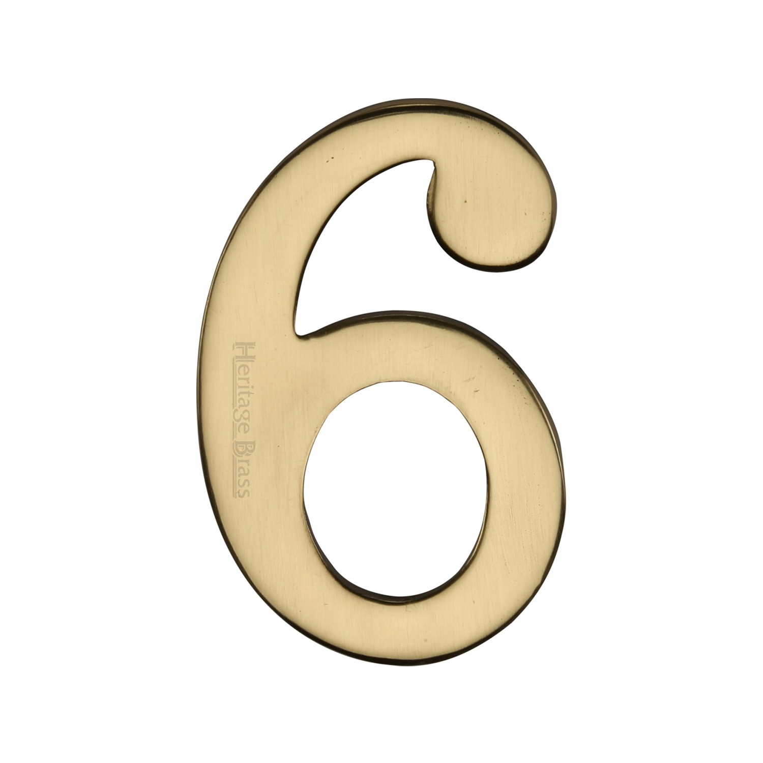 Heritage Brass Numeral 6 Self Adhesive 51mm (2")
