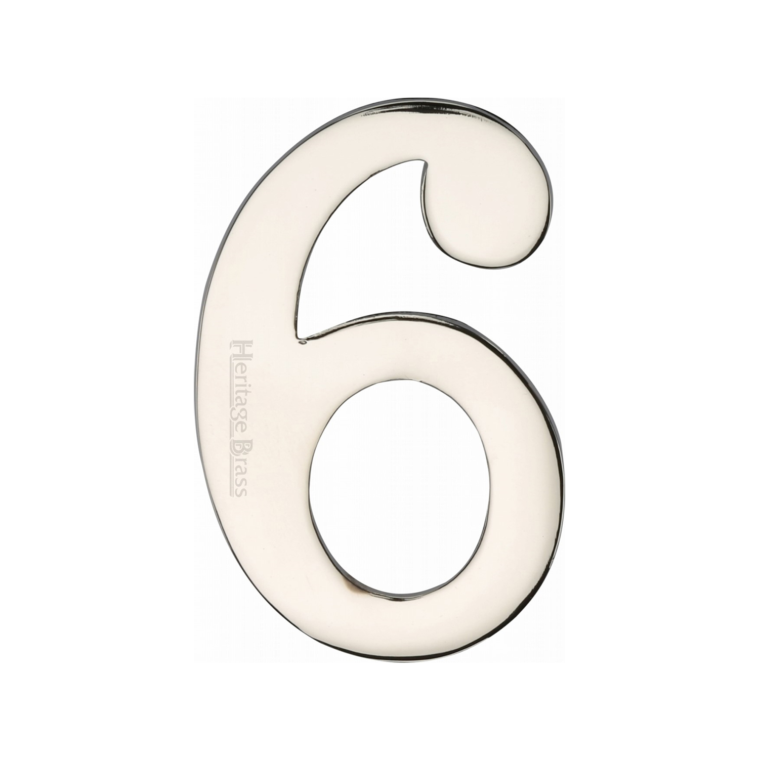 Heritage Brass Numeral 6 Self Adhesive 51mm (2")