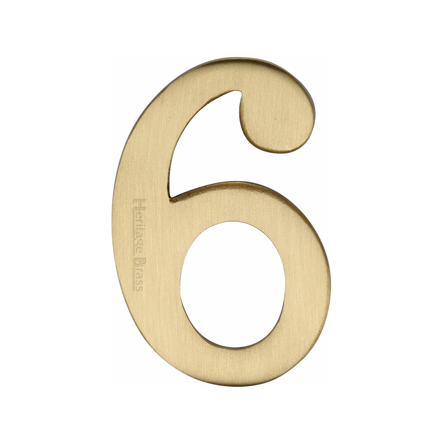 Heritage Brass Numeral 6 Self Adhesive 51mm (2")