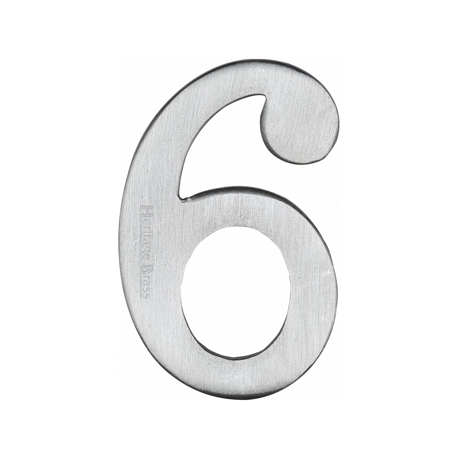 Heritage Brass Numeral 6 Self Adhesive 51mm (2")