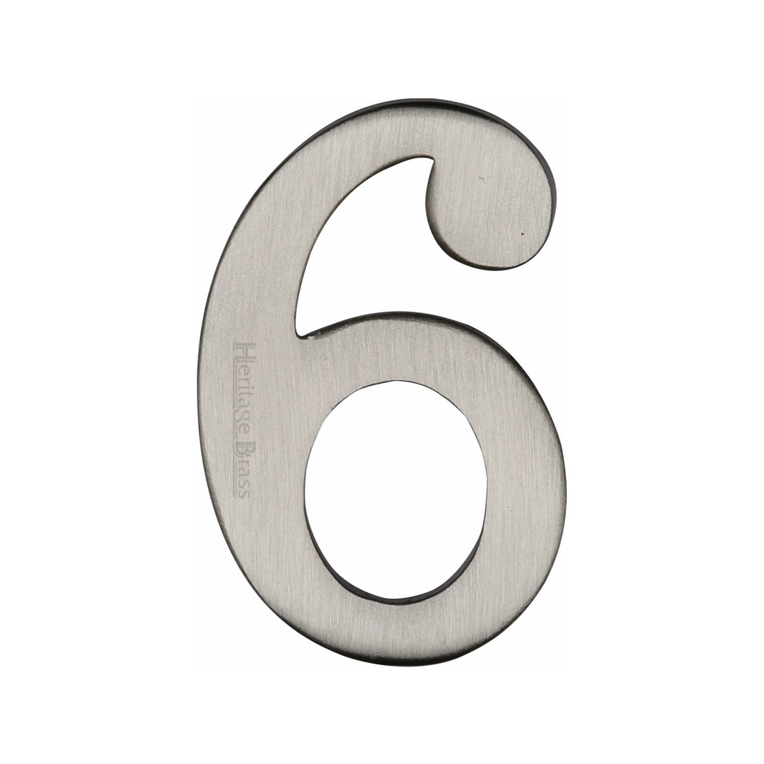 Heritage Brass Numeral 6 Self Adhesive 51mm (2")