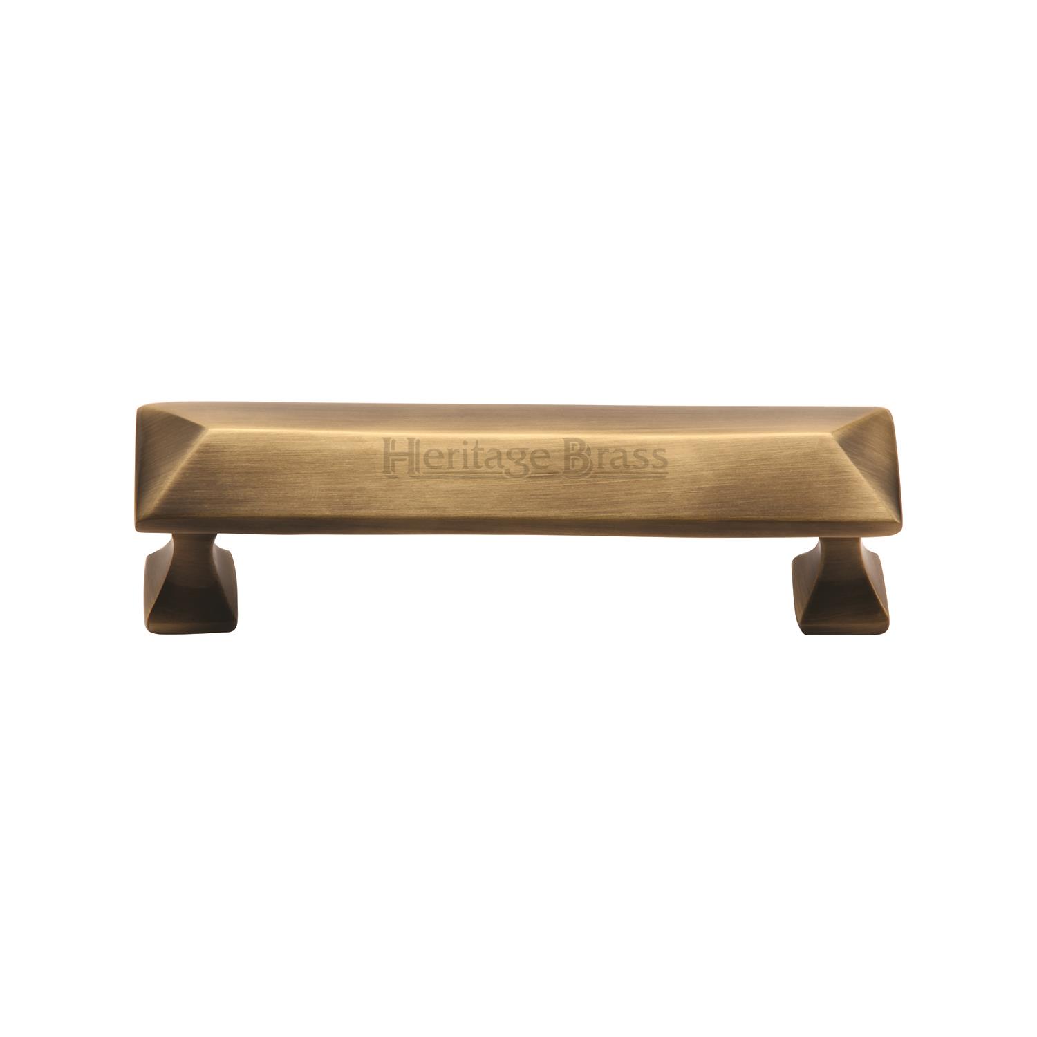 Heritage Brass Cabinet Pull Pyramid Design 96mm c/c