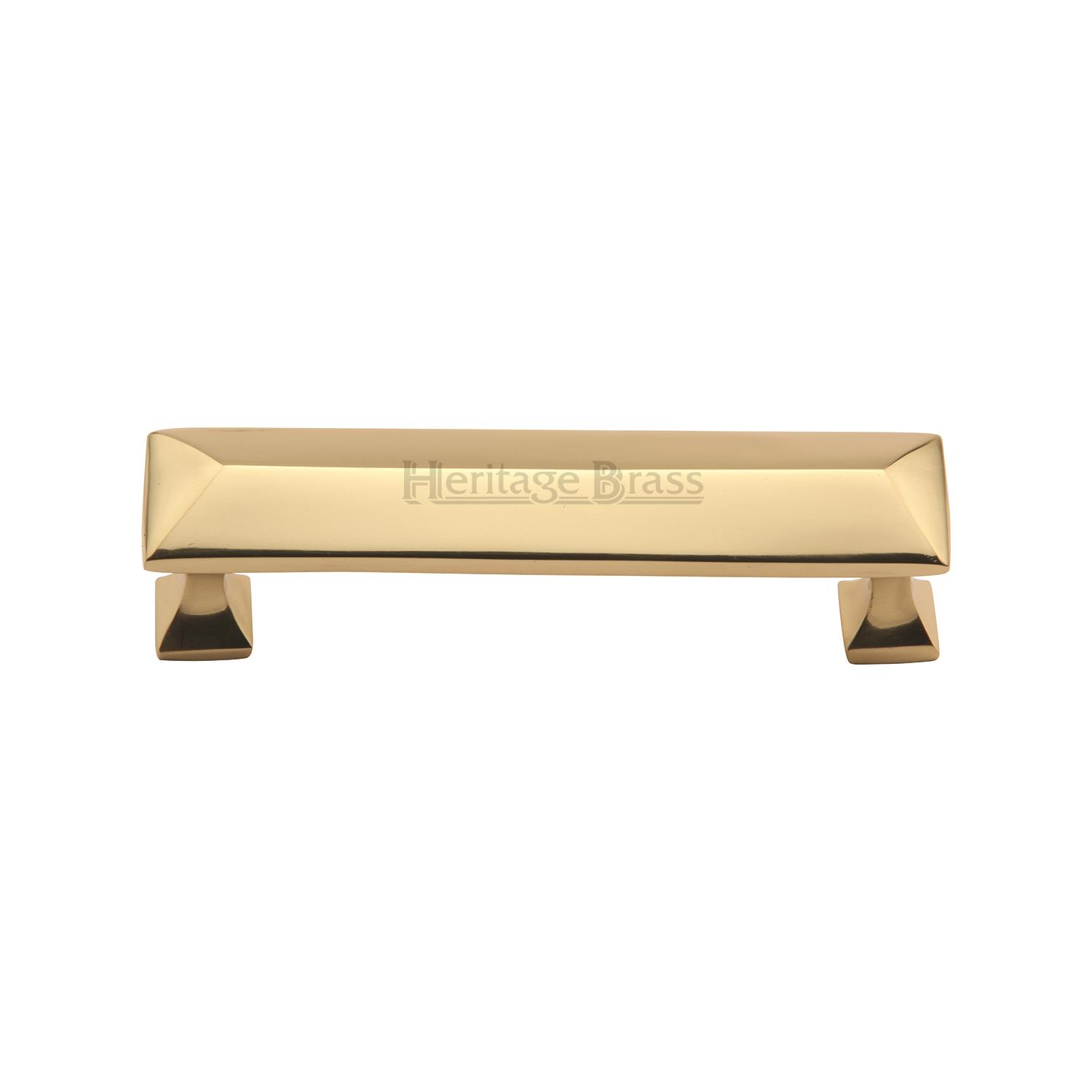 Heritage Brass Cabinet Pull Pyramid Design 96mm c/c
