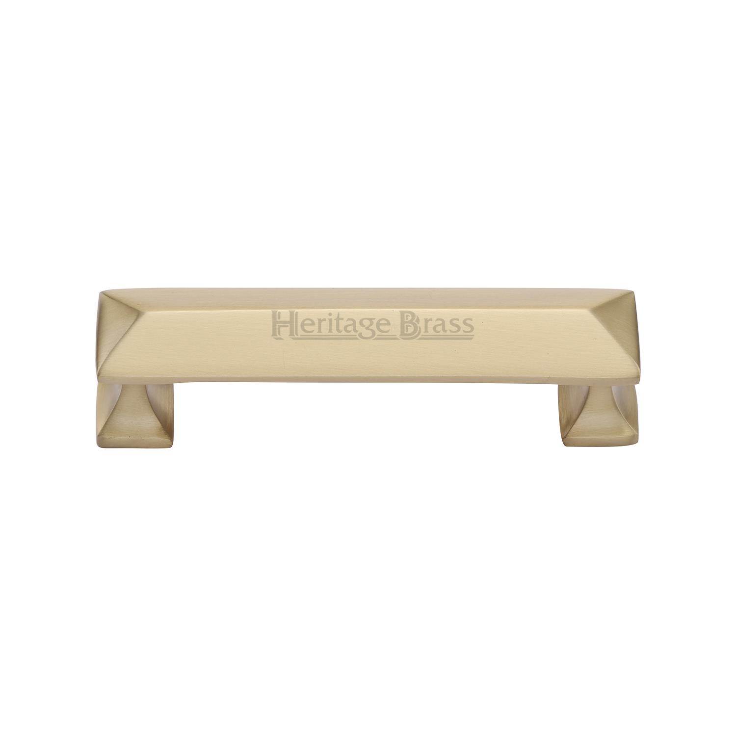 Heritage Brass Cabinet Pull Pyramid Design 96mm c/c