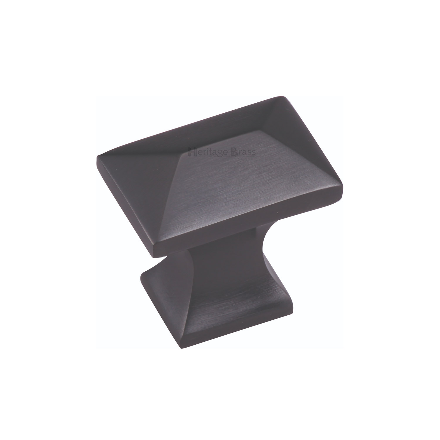 Heritage Brass Cabinet Knob Pyramid Design 35mm