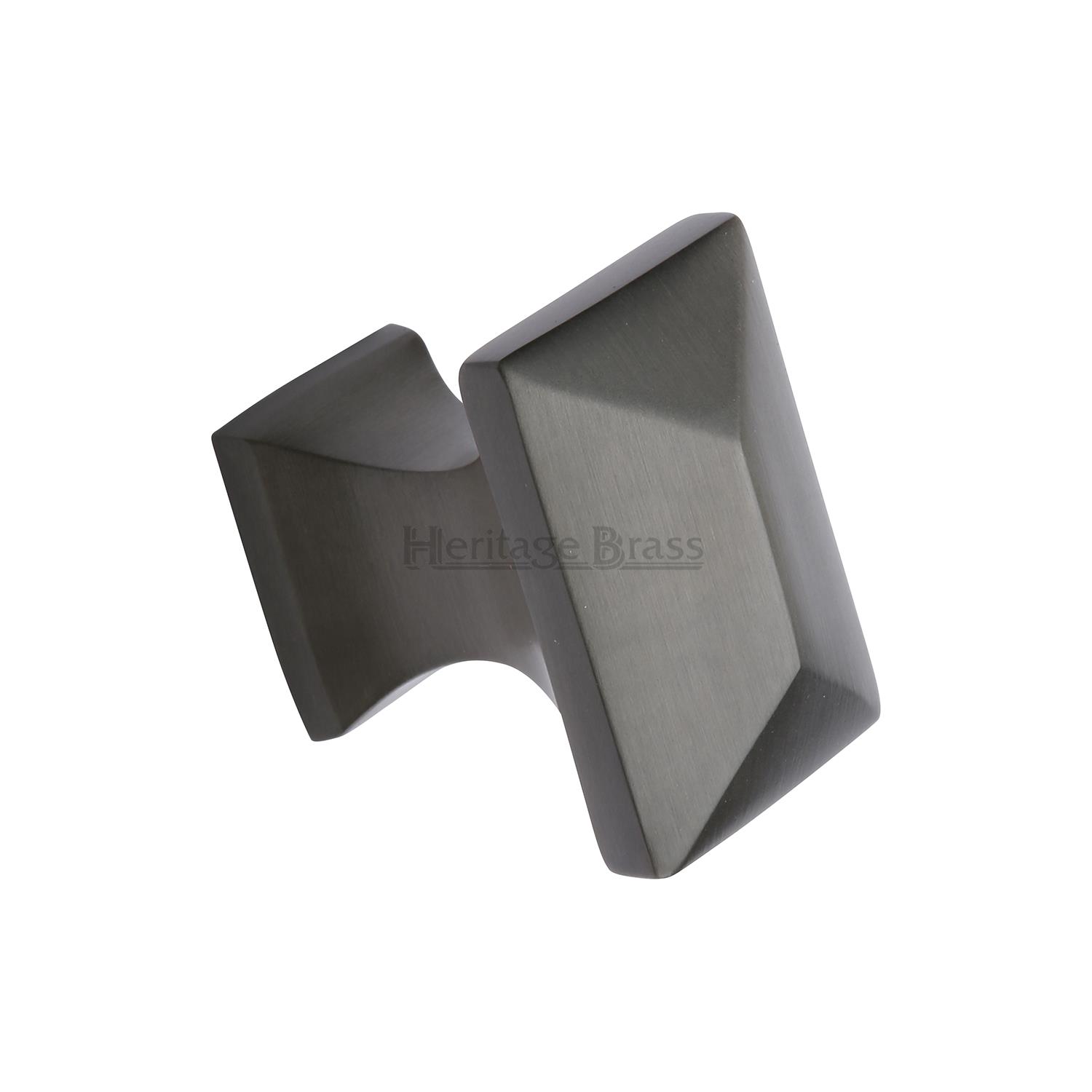 Heritage Brass Cabinet Knob Pyramid Design 35mm